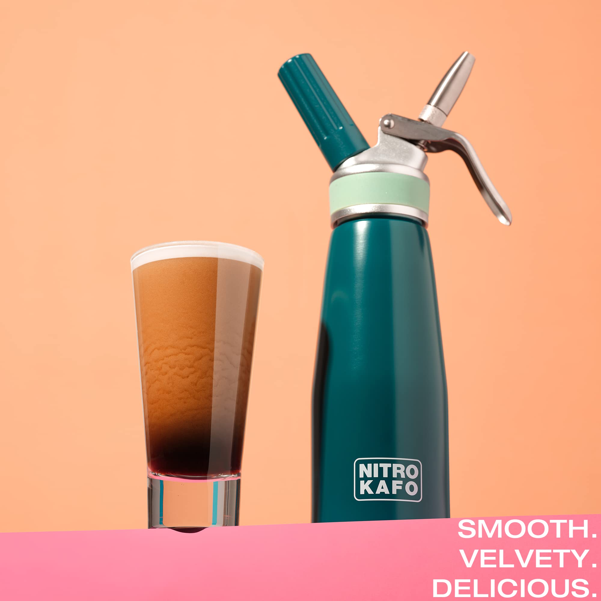 Impeccable Culinary Objects (Ico) Nitro Kafo 1L Nitro Coffee Maker, Aluminum Nitro Cold Brew Coffee Maker With Special Nitro Dif