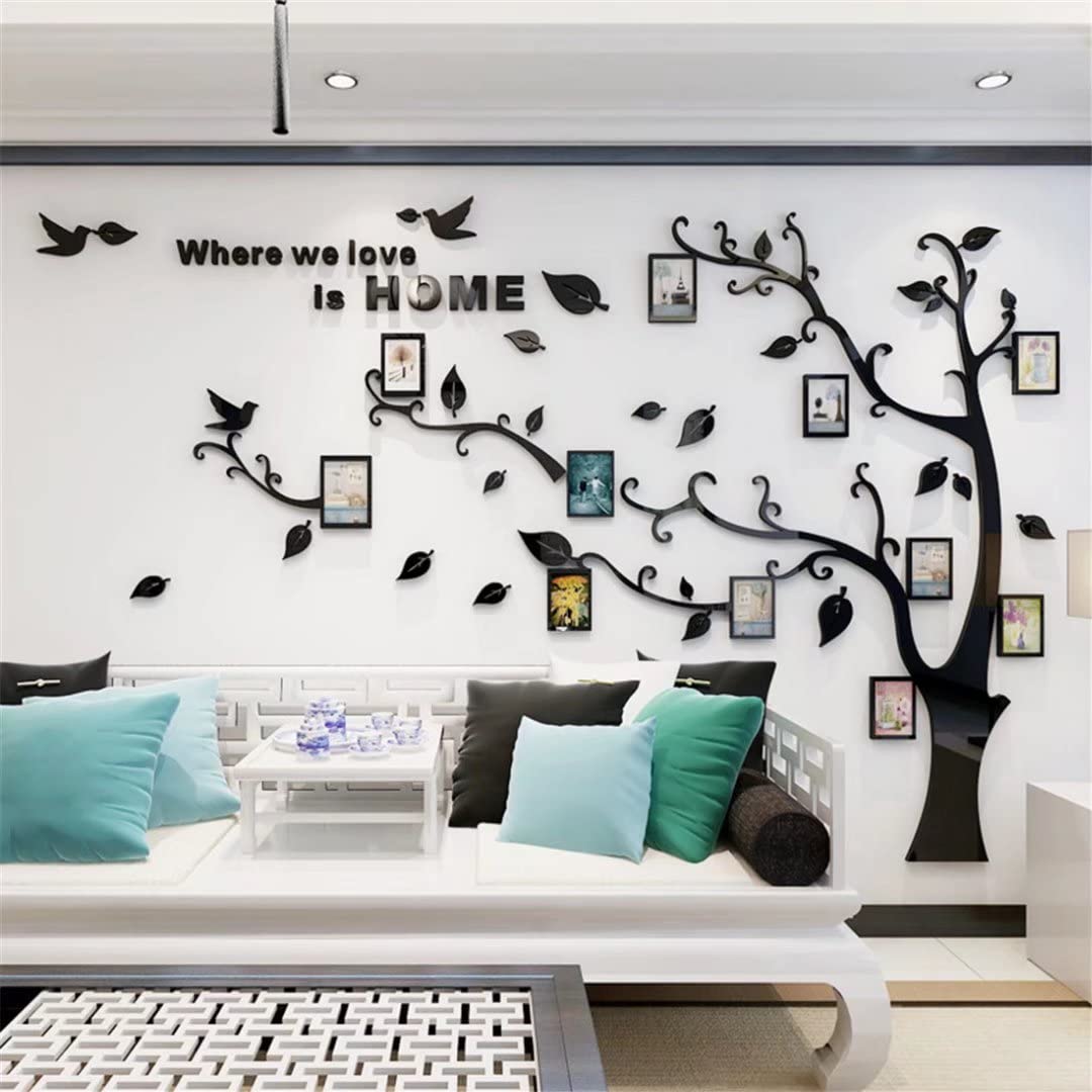 3D Tree Wall Stickers - Diy Photo Frame Tree Wall Decal Family Photo Frame Sticker Murals Wall Decor Living Room Bedroom Tv Back