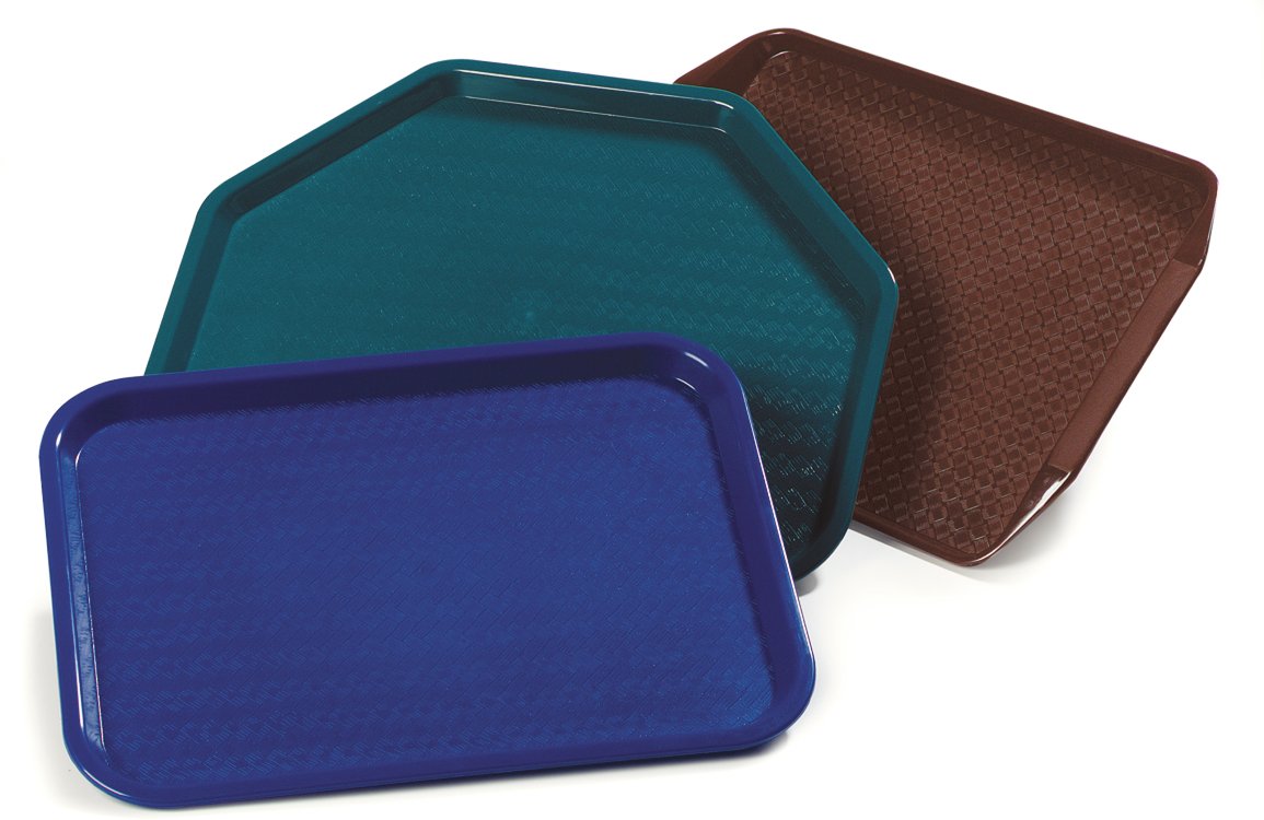 Carlisle Foodservice Products Ct101469 Cafe Standard Plastic Cafeteria/Fast Food Tray, Nsf Certified, Bpa Free, 14'' Length X 10