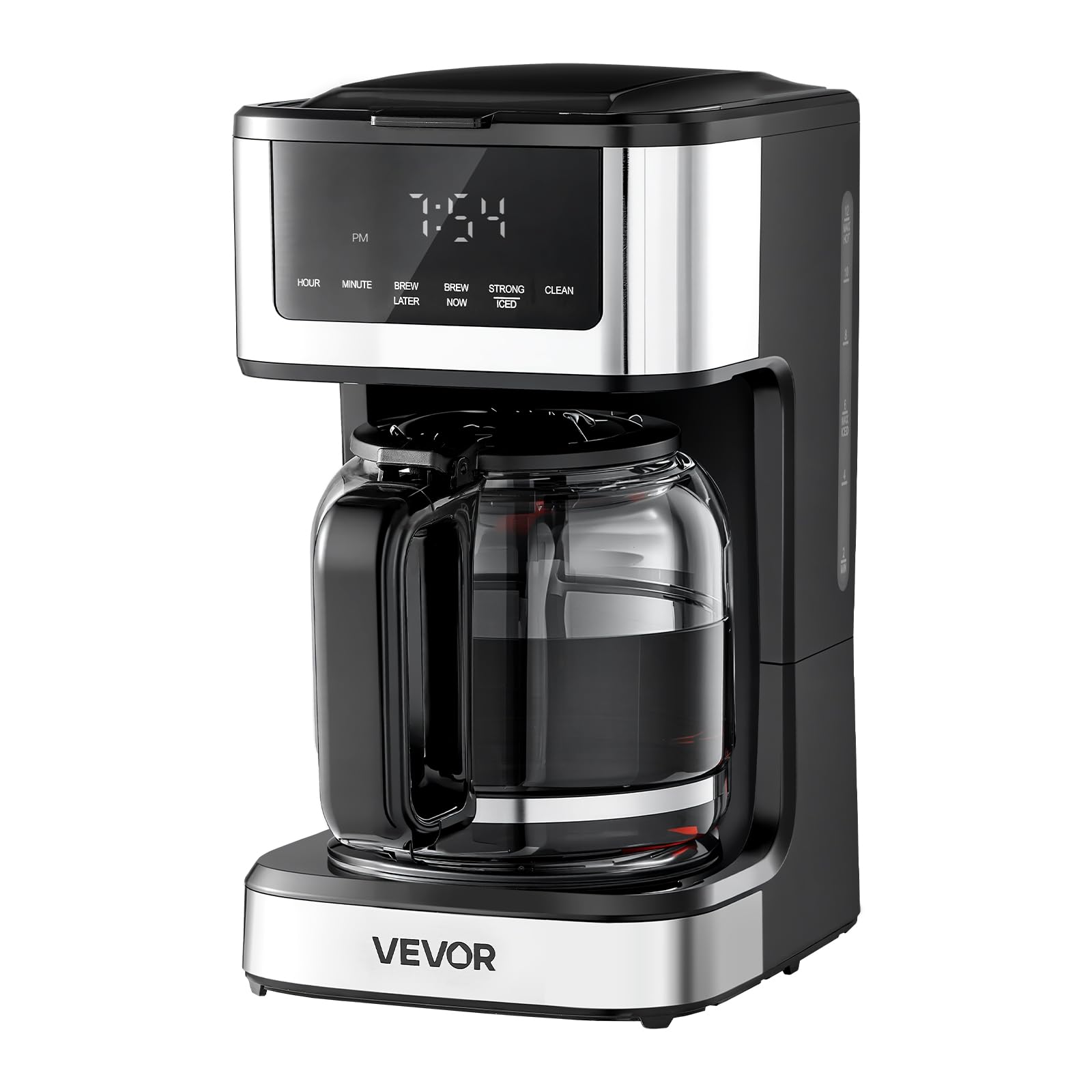 VEVOR Programmable Coffee Maker, 12 Cup Programmable Drip Coffee Makers with Touch Screen, 4-Hour Keep Warm Coffee Makers Drips,