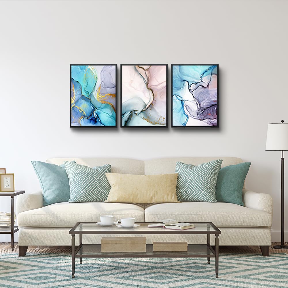 Black Framed Wall Art For Living Room Wall Decoration For Bedroom Office Wall Decor Minimalist Abstract Ink Painting Wall Hangin