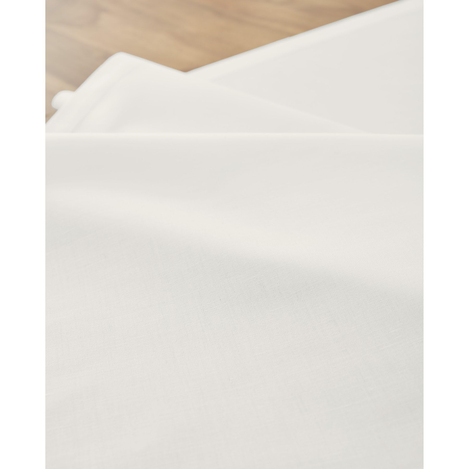 Solino Home White Table Runner 72 Inches Long - Cotton Linen Table Runner 14 X 72 Inch - Machine Washable Dining Table Runner Fo