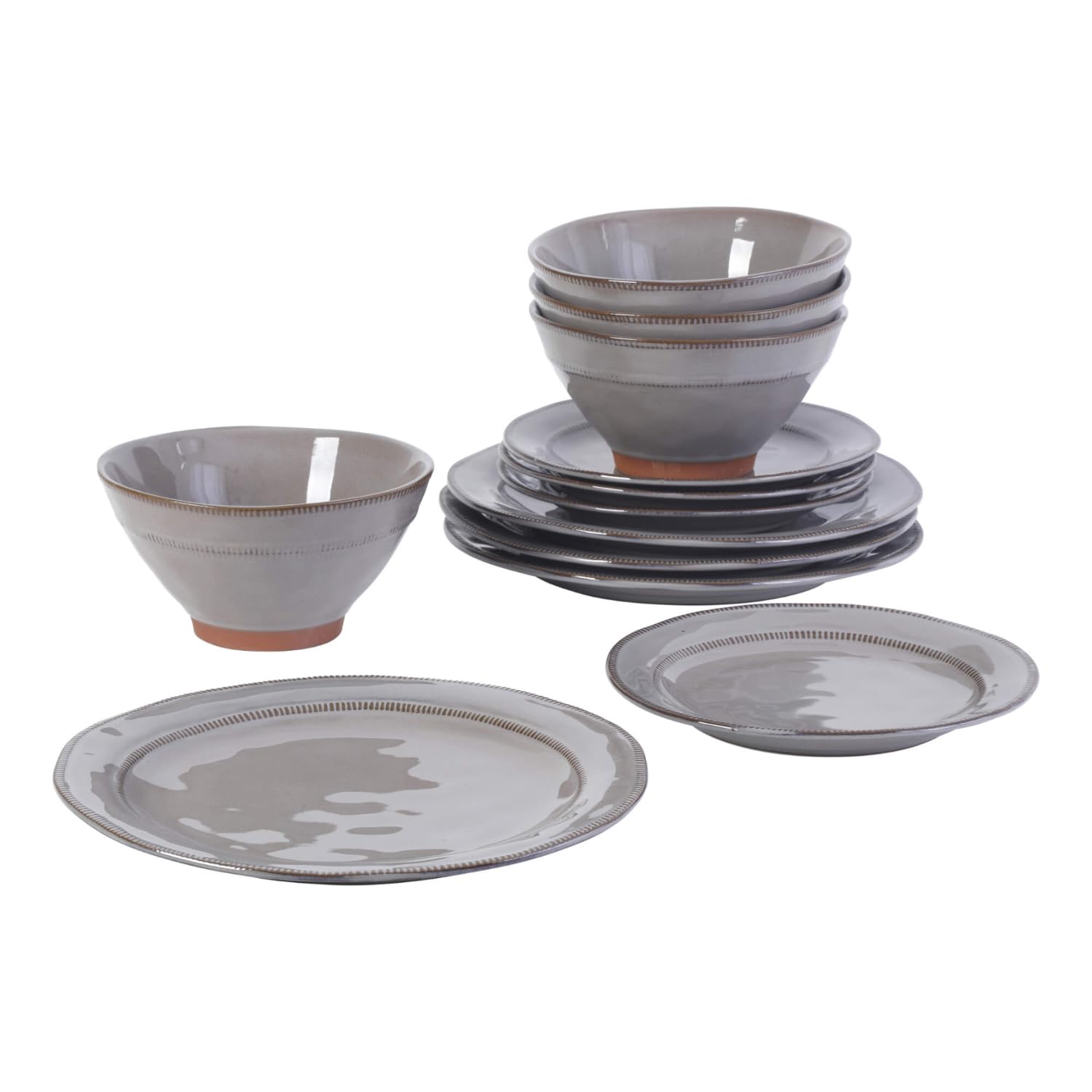 Gibson Dinnerware Set 12 Pieces, Multi Color
