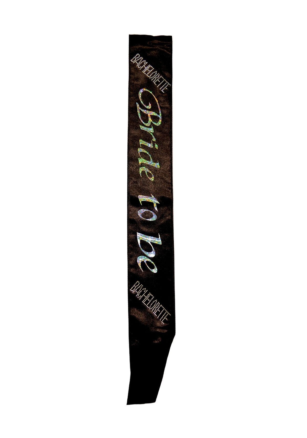 Bride To Be Black Sash With Clear Stones