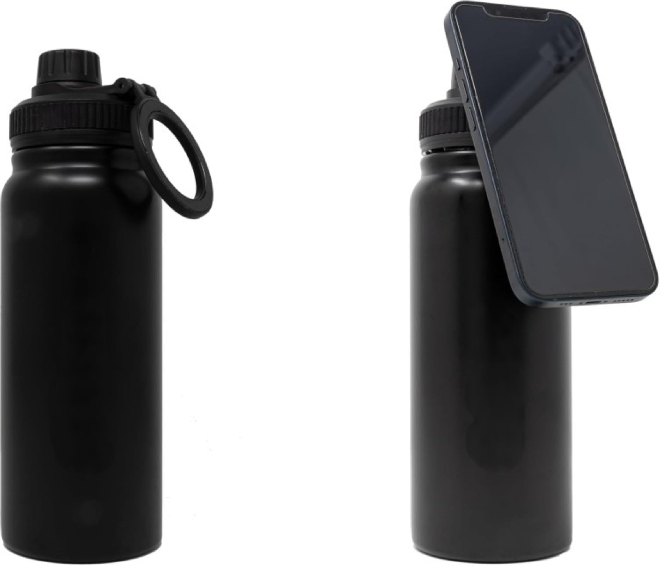 Gemacity Water Bottle with Magnetic holder compatible with for iPhone  Stainless Steel Gym & Sports Bottle for Men and Women  