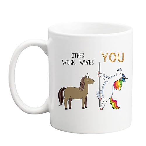 LXQM Other Work Wives You Unicorn Coffee Mug Work Wife Gifts for Women Work Wife Mug Birthday Gifts Mothers Day Gifts 11 oz Coffee Mugs Mother's day Gift for Work Wife Coworker Gifts Work Wives Gifts