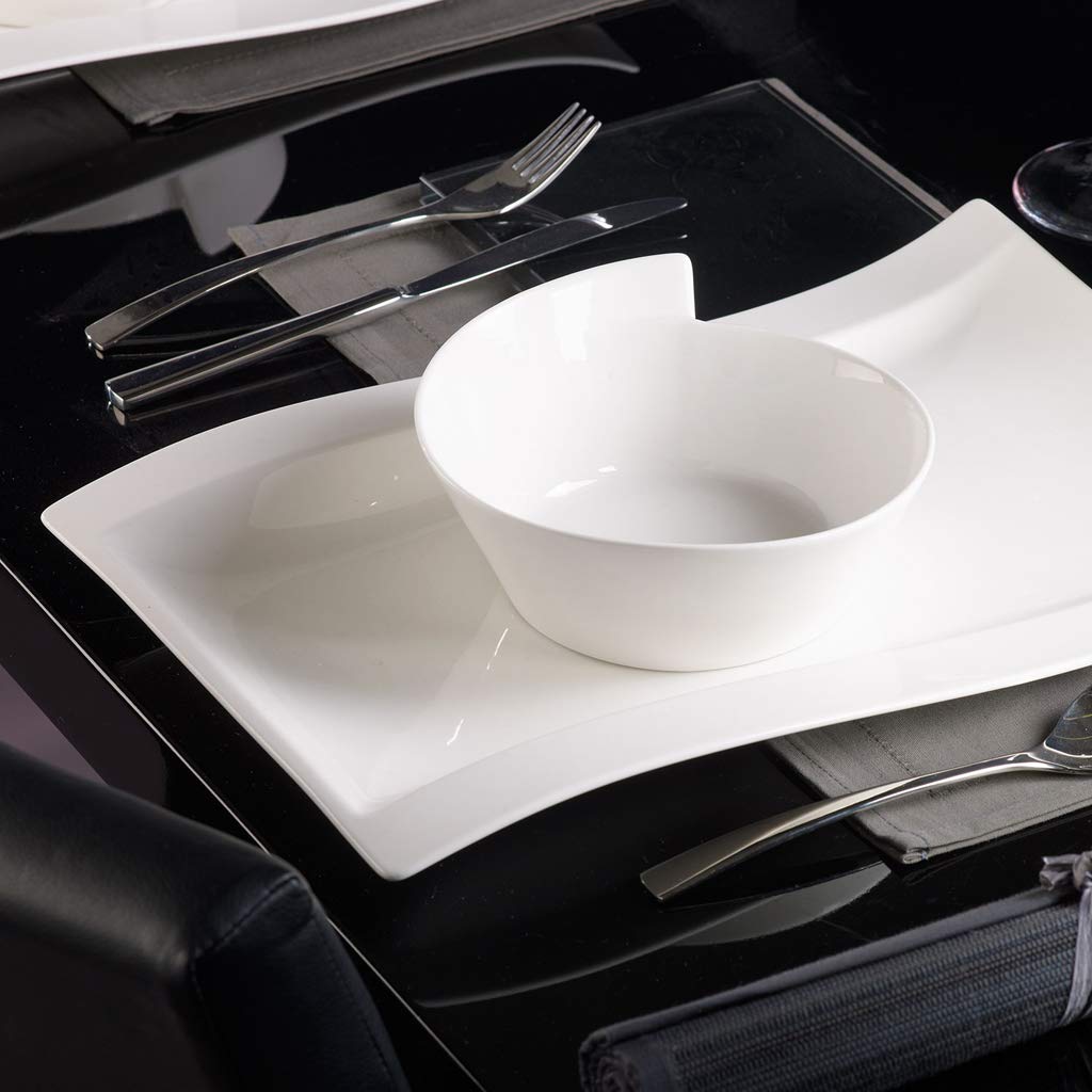 Villeroy & Boch New Wave Gourmet Plate, 13 X 9.5 In, Premium Porcelain, White
