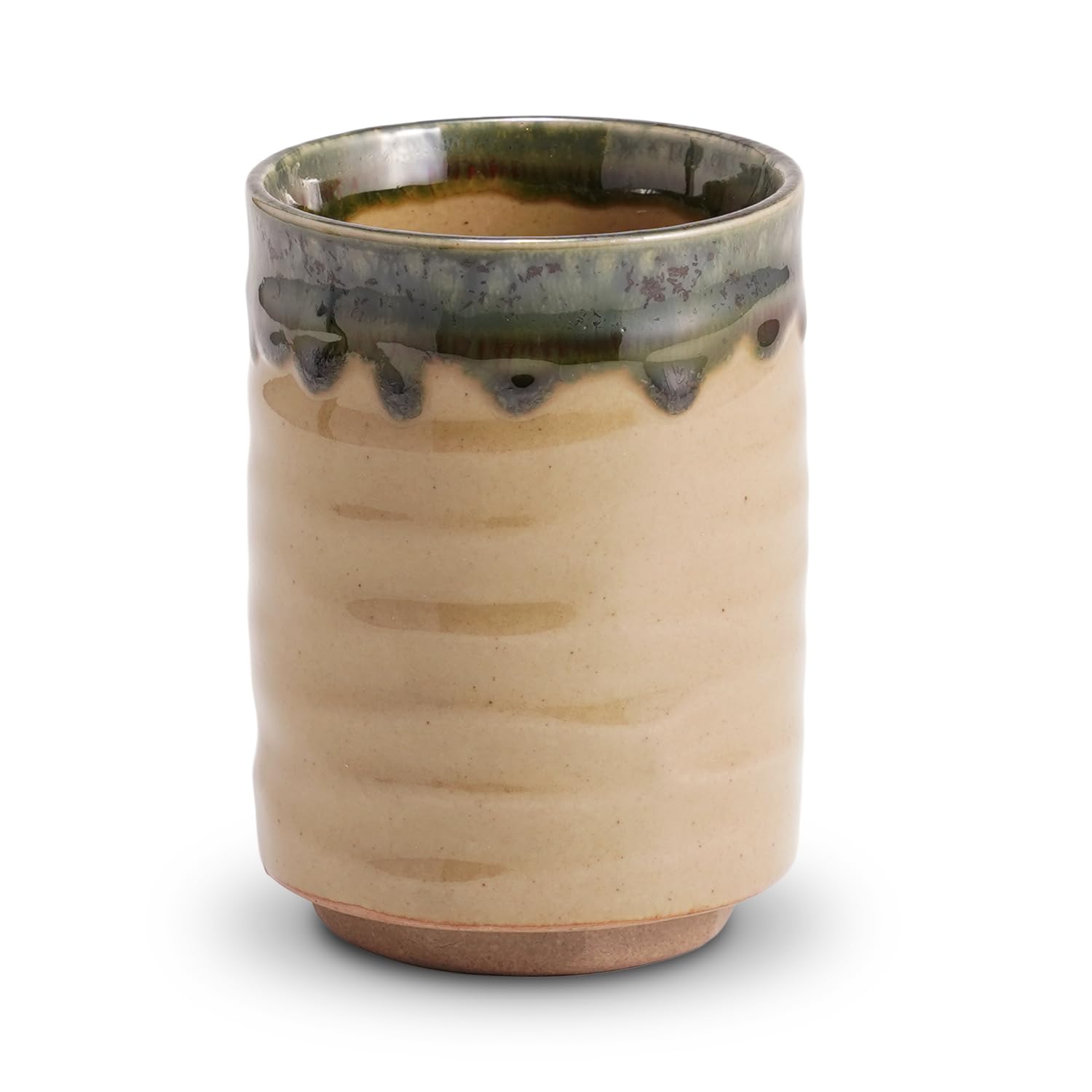 Mino Ware Japanese Yunomi Tea Cup 12.5 fl oz | Handmade Ceramic Cup for Green Tea, Coffee, or Everyday Use | Traditional Pottery