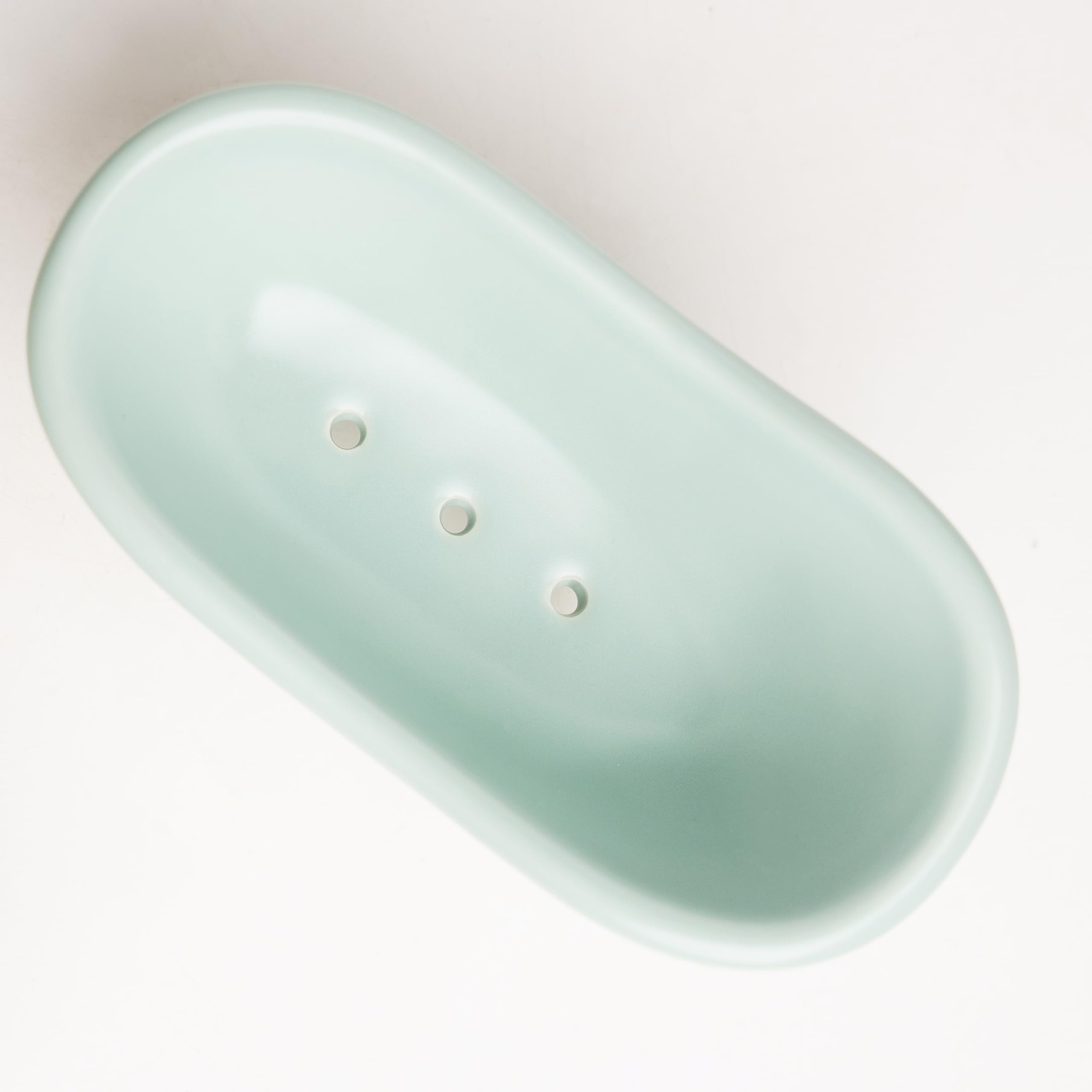 5.6'' Ceramic Mini Bathtub Soap Dish Decortative Clawfoot Bathroom Soap Dish (Green)