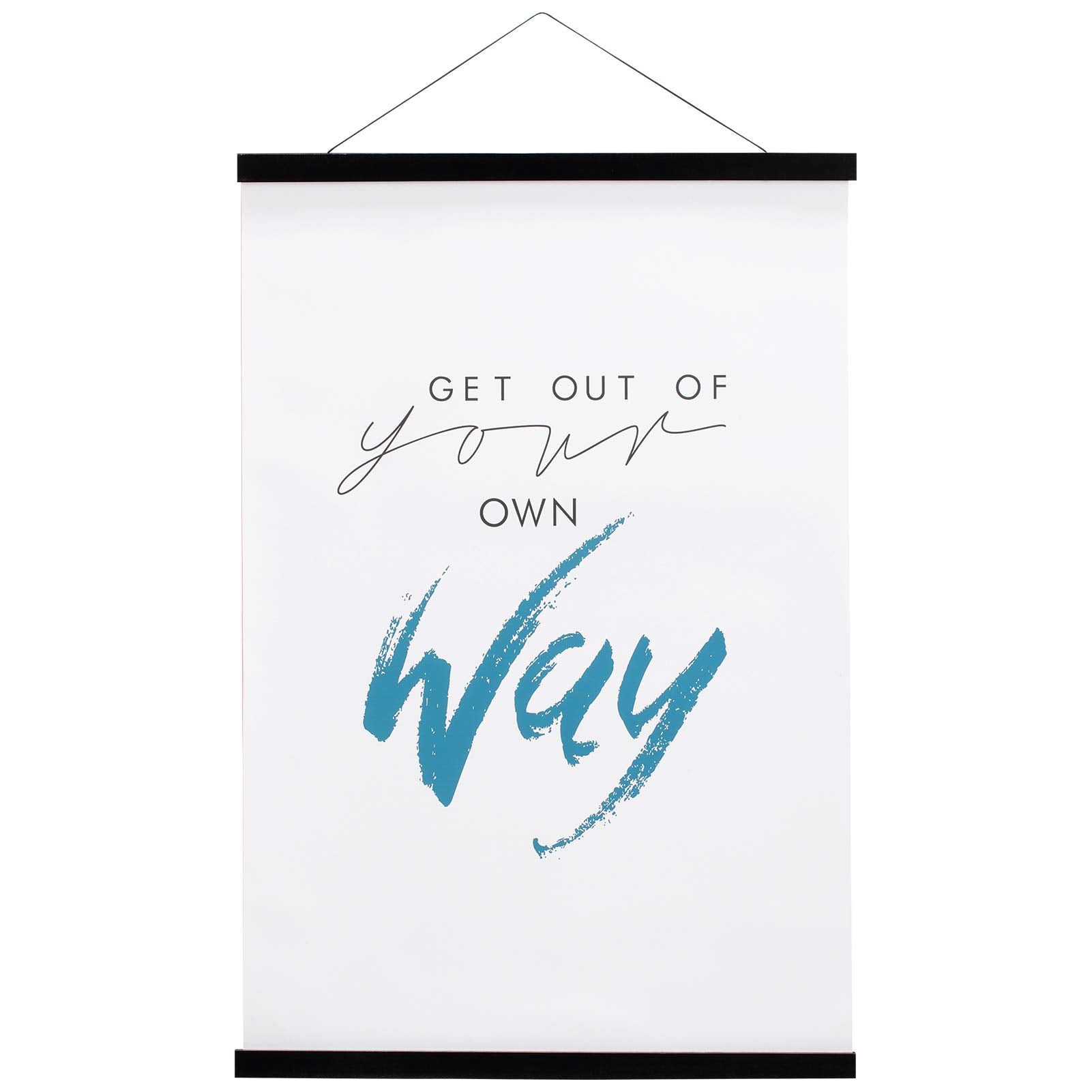 Falamon Magnetic Poster Hanger Frame, 12X16 12X18 12X24 Teak Wood Magnet Poster Frame For Posters, Prints, Photos, Pictures, Map