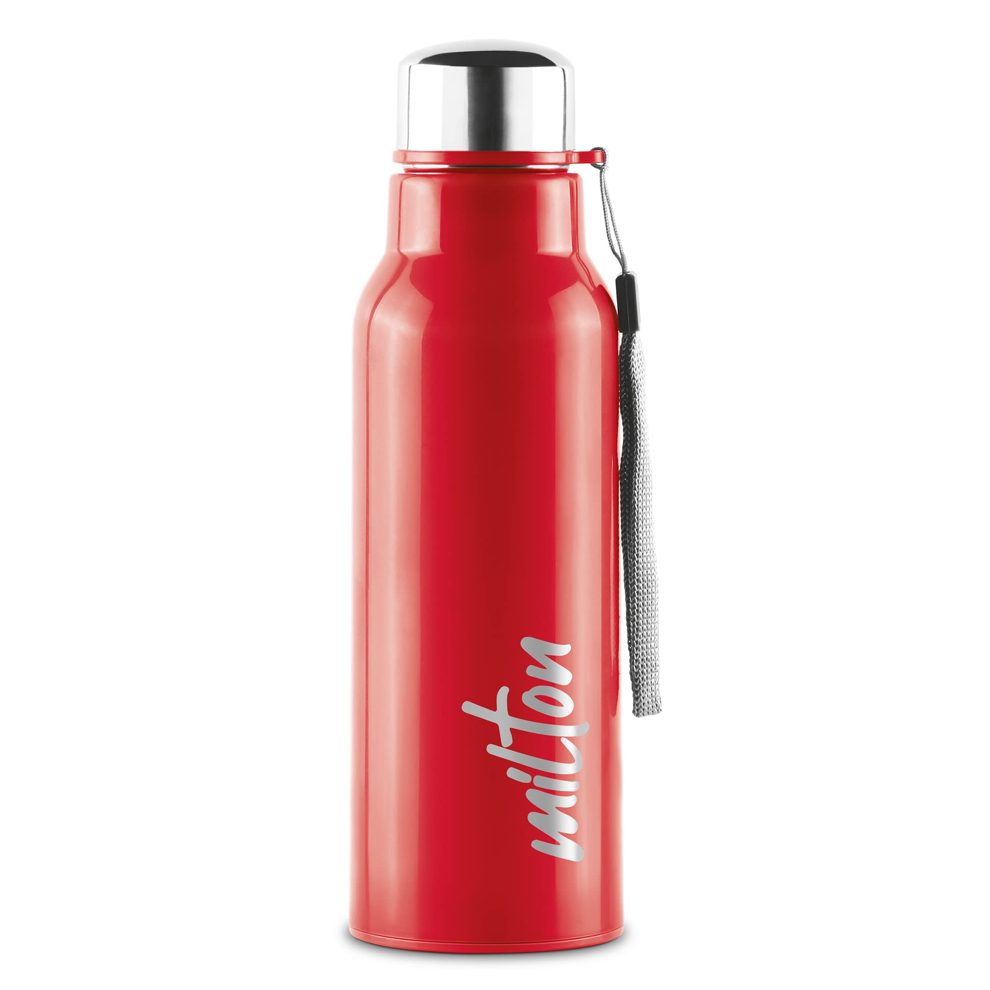 Milton Steel Fit 600 Insulated Stainless Steel Water Bottle, 1 Piece, 520 Ml, Red | Easy Grip | Leak Proof | School | Office | G