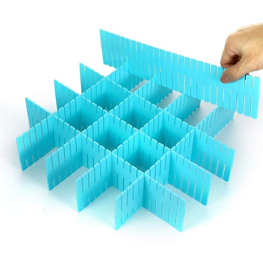 Primelife Plastic Drawer Divider Storage Grip Multipurpose Storage Adjustable Home, Office, Kitchen Use Draewr Divider  Multico