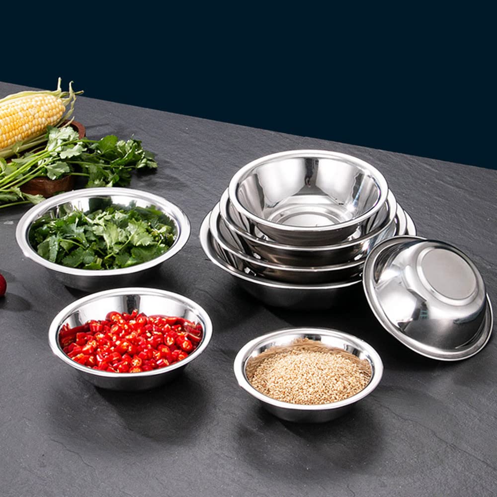 Xzjmy Stainless Steel Bowls,6 Inch Flat Rim Flat Base Mixing Bowl,Dip Bowls Set Stackable Dishware Safe,Set Of 6