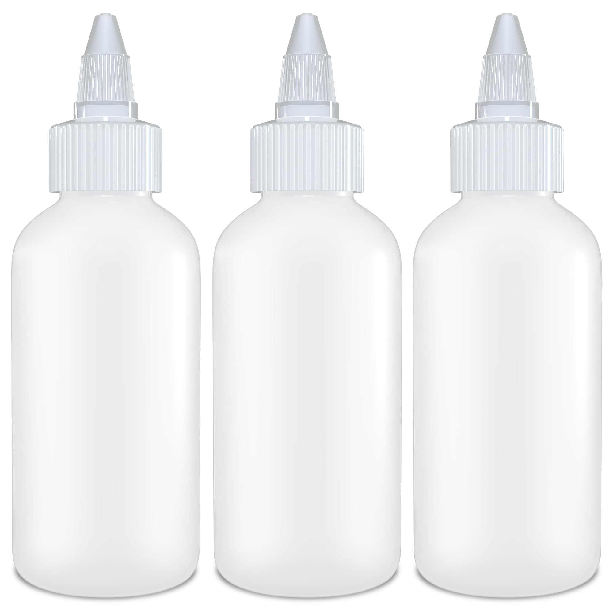 Brightfrom Condiment Squeeze Bottles - 4 Oz Squirt Empty Bottles, Twist Top Cap, Leak Proof - Great For Ketchup, Mustard, Syrup,