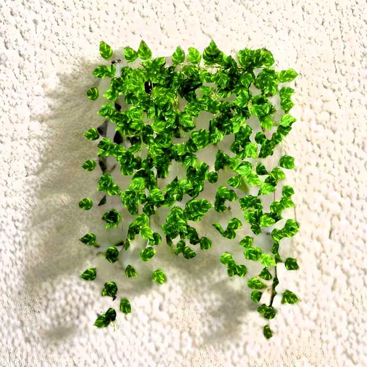 Akaar Polyester Artificial Plants Leaves Money Plant Greenery Hanging Vine Creeper Home Decor Door Wall Balcony Decoration Party