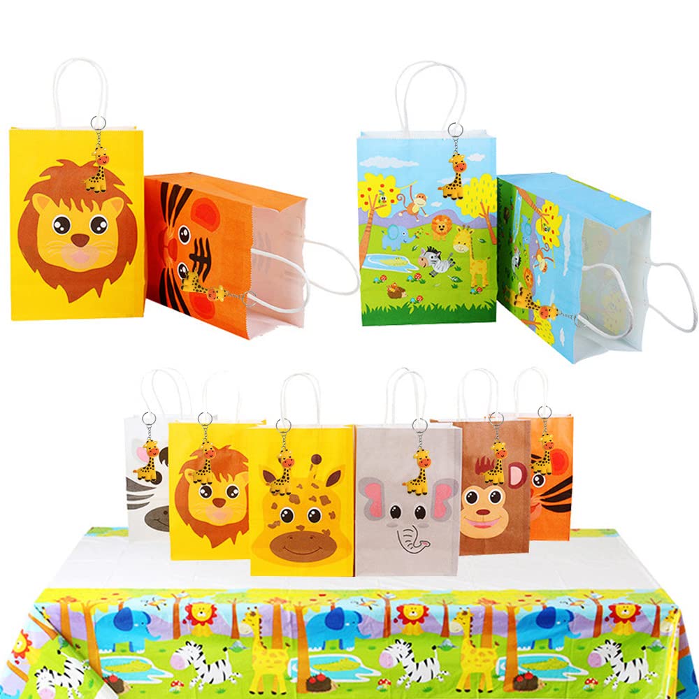 Imagitek 24 Pack Giraffe Keychains Safari Animal Keychains For Giraffe Themed Party Favors, Jungle Safari Party Favors, Birthday