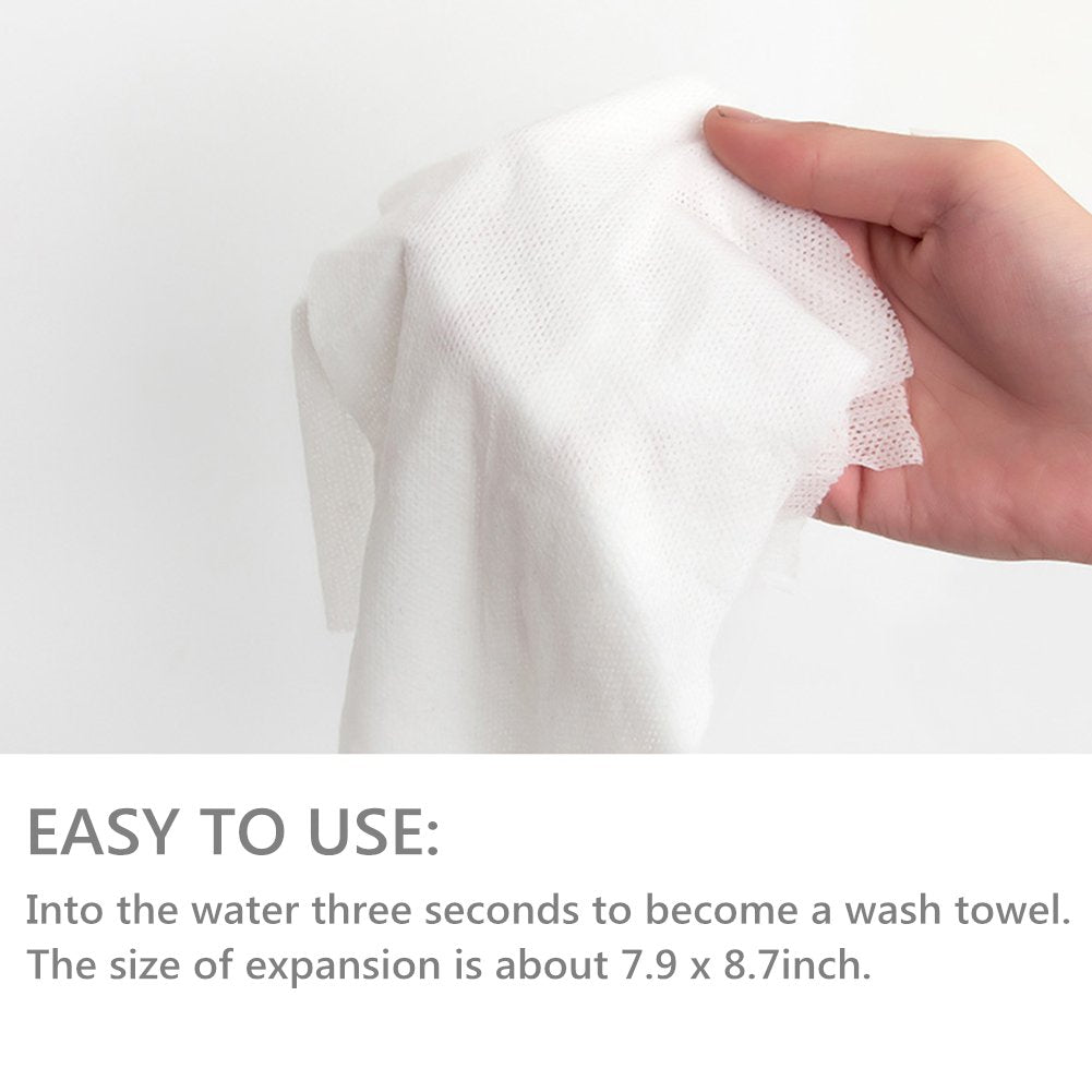 VanFn Disposable Towel  Compressed Towel  Mini Disposable Compressed Washcloth  Cotton Portable Disposable Compressed Towels Perfect For Travel  Home & Outdoor Activities  Nacai Series (100PCS)