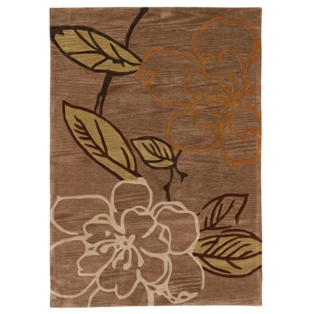 Trio  Space Dyed Beige & Green 5x7, Rug