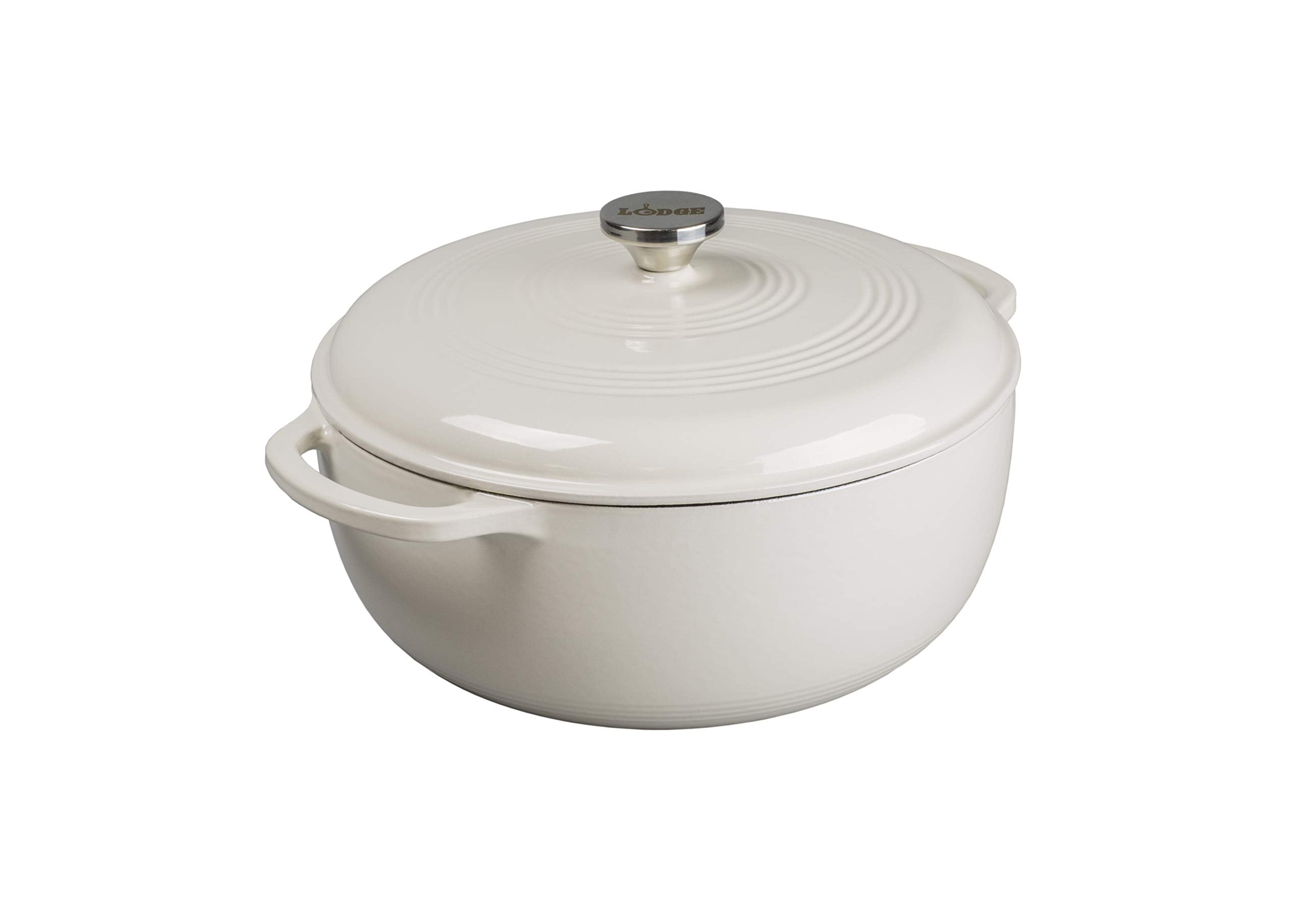 Lodge 7.5 Quart Enameled Cast Iron Dutch Oven With Lid - Dual Handles - Oven Safe Up To 500 F Or On Stovetop - Use To Marinate,