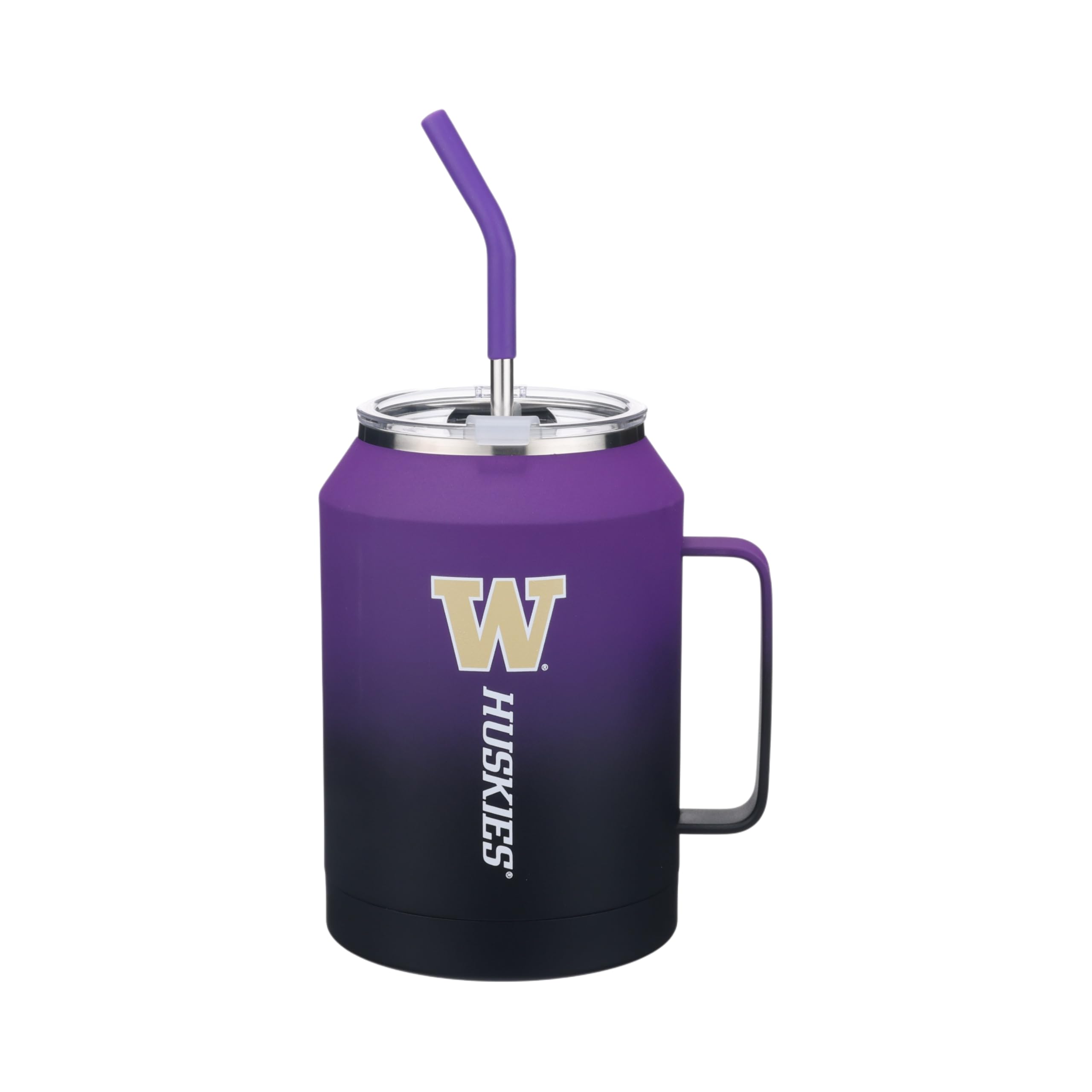 The Memory Company Officially Licensed 50oz Ombre Water Jug with Handle and Straw, University of Washington