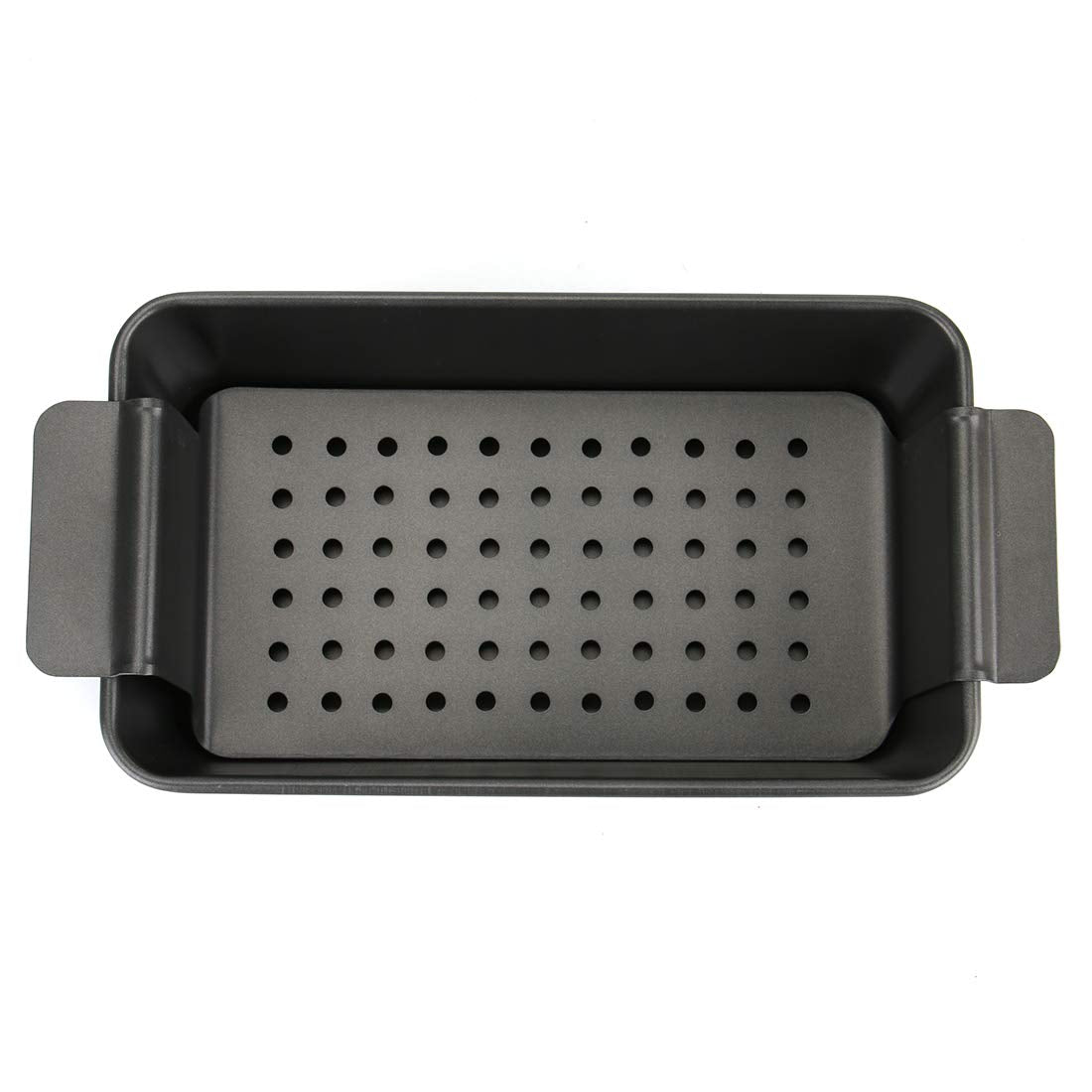 Tosnail 4-Piece Non-Stick Carbon Steel Meatloaf Pan Set - Black, Model T-MeatloafPan