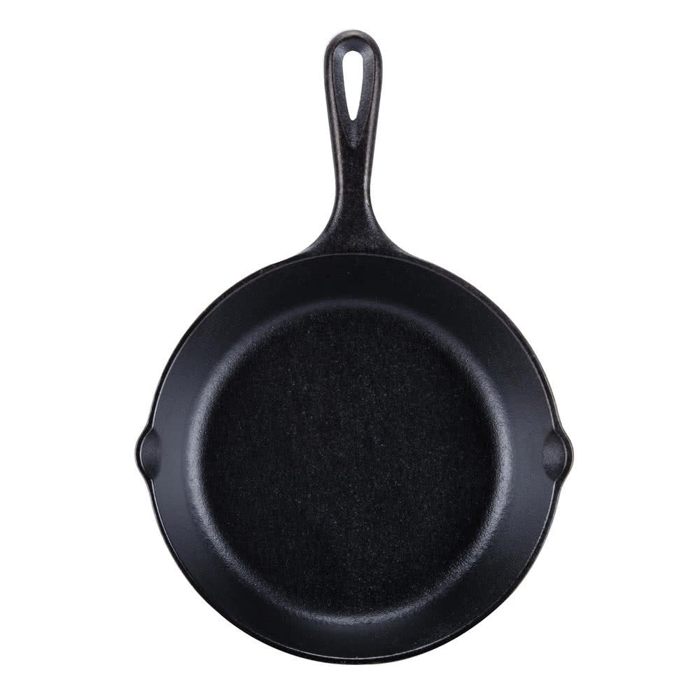 Pre-Seasoned Cast Iron Skillet By Royal Industries, 6-1/2'' Diam, Black, Commercial Grade