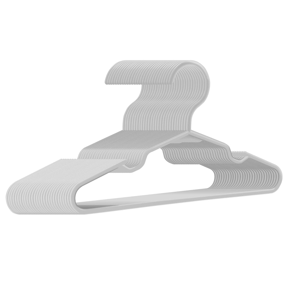 Trusir Baby Hangers For Closet 50 Pack Light Gray Plastic Kids Children'S Clothes Hangers Non-Slip (Light Gray, 50)