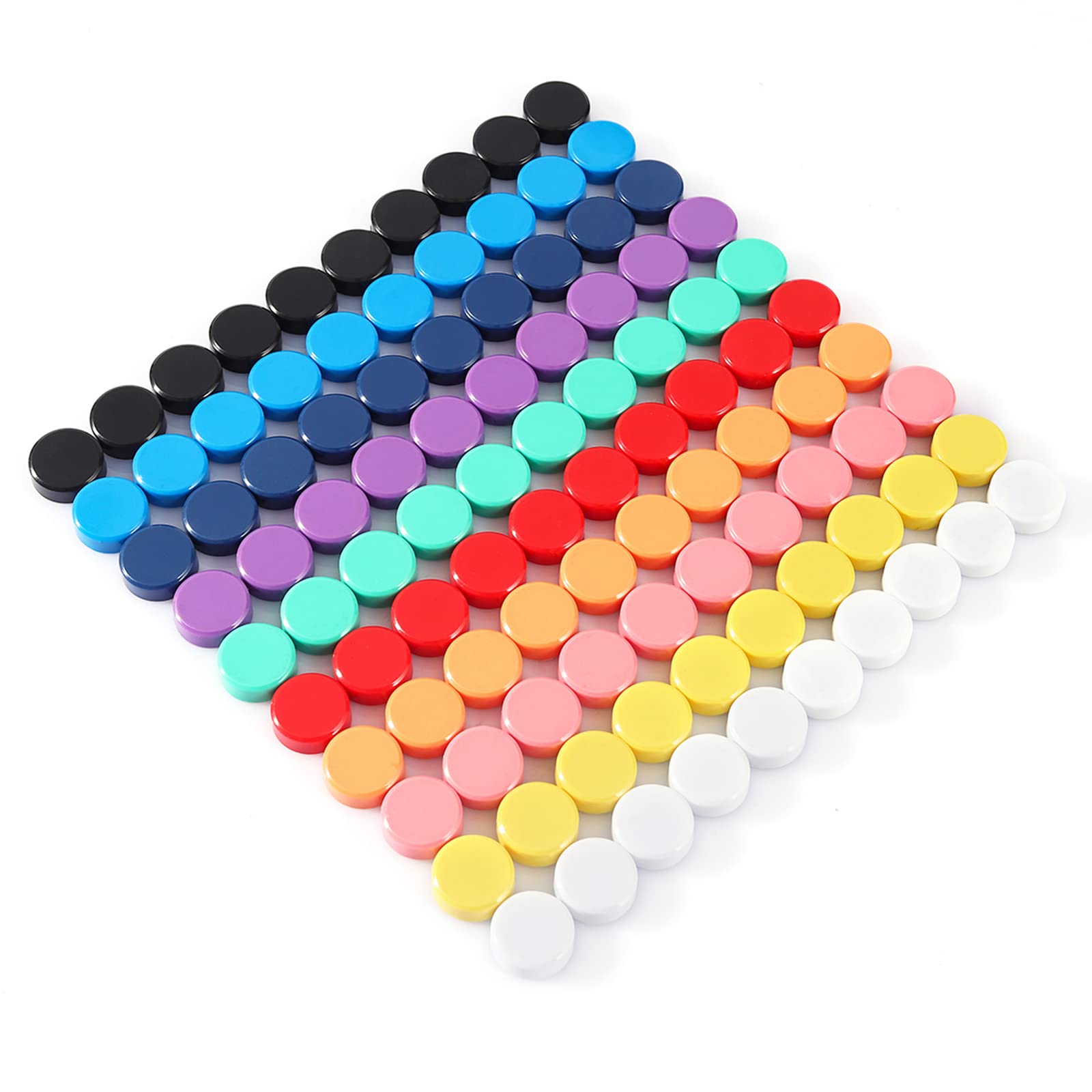 Pyjlbx Fridge Magnet, 80 Pack 10 Colors Refrigerator Magnets Colorful Locker Magnets,Round Cute Magnets Fridge Small Strong Magn