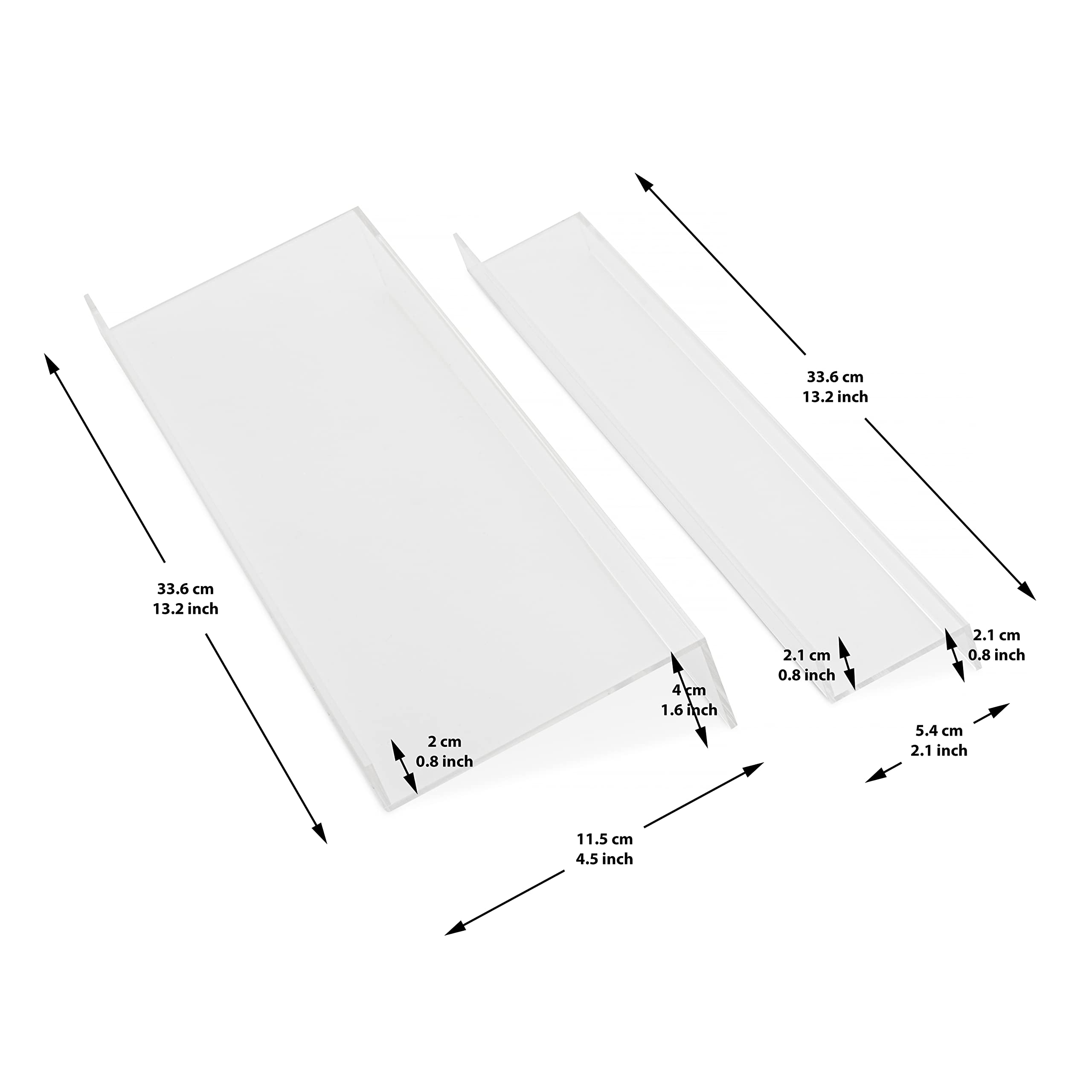 Jrg68 Spice Drawer Organizer Trays - 2 Pack - Expandable, Acrylic, Custom Fit - Declutter Kitchen Drawers, Spice Jar Rack, Cabin