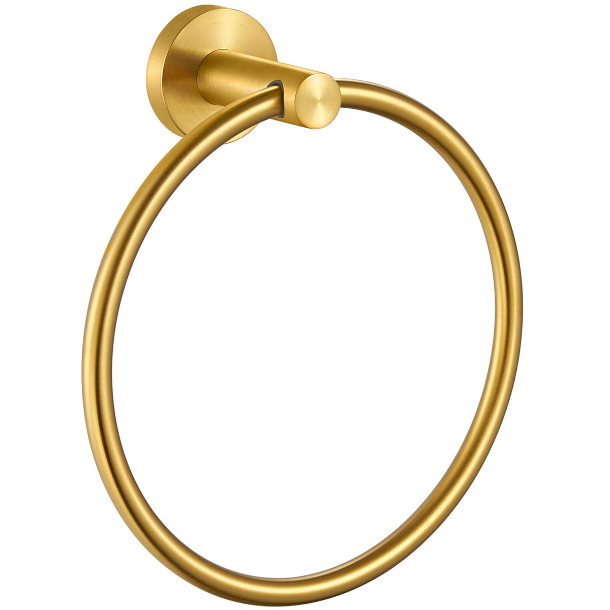 Aplusee Towel Ring For Bathroom Wall, Brushed Gold Hand Towel Ring Holder, Heavy Duty Sus 304 Stainless Steel Modern Bathroom Ac