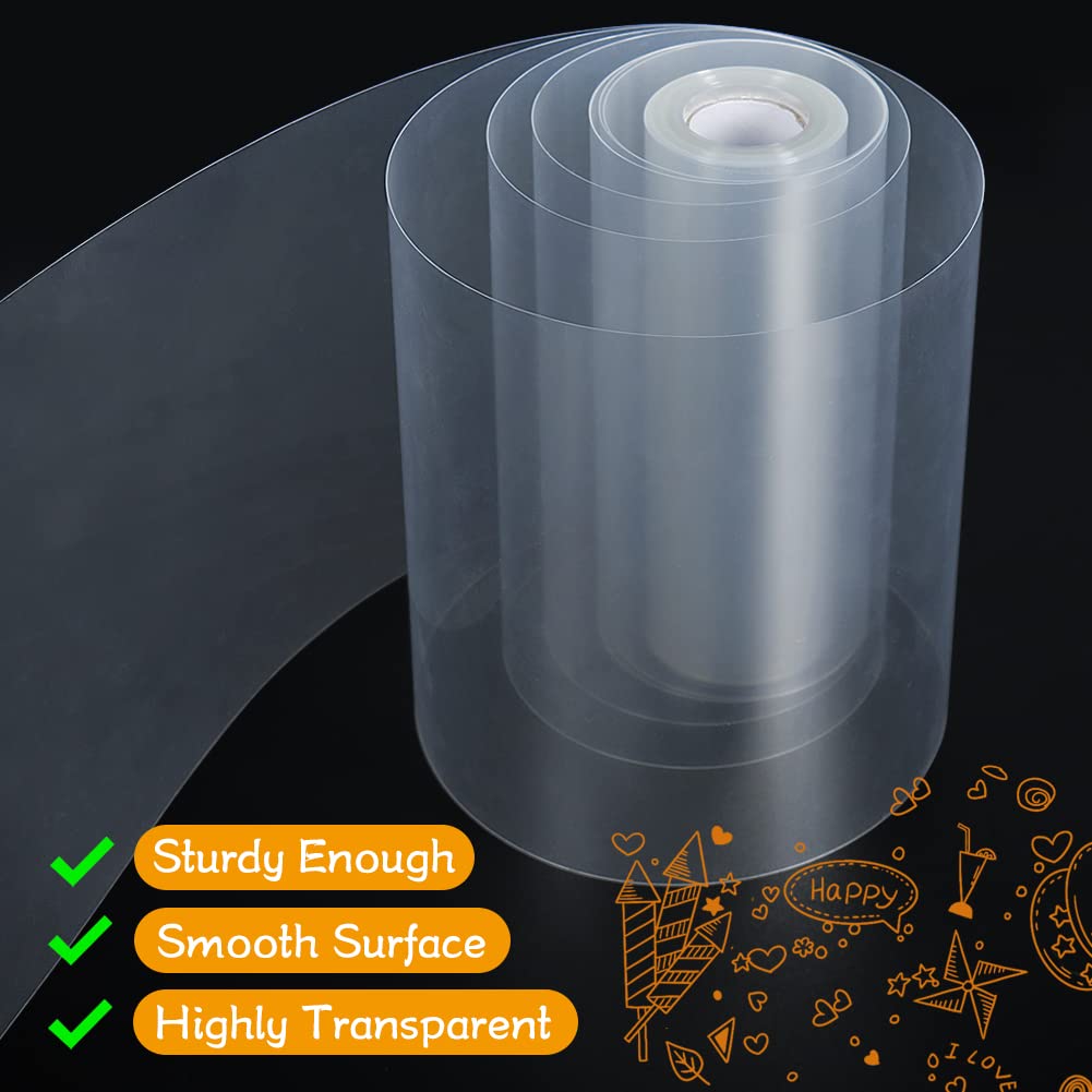 YQL Cake Collar 8 Inch Acetate Cake Collar Roll DIY Acetate Sheet Baking Transparent Mousse Cake Sheets Surrounding Edge Clear Cake Strips for Baking Decorate Shaker Cards Making(8x394 Inch)