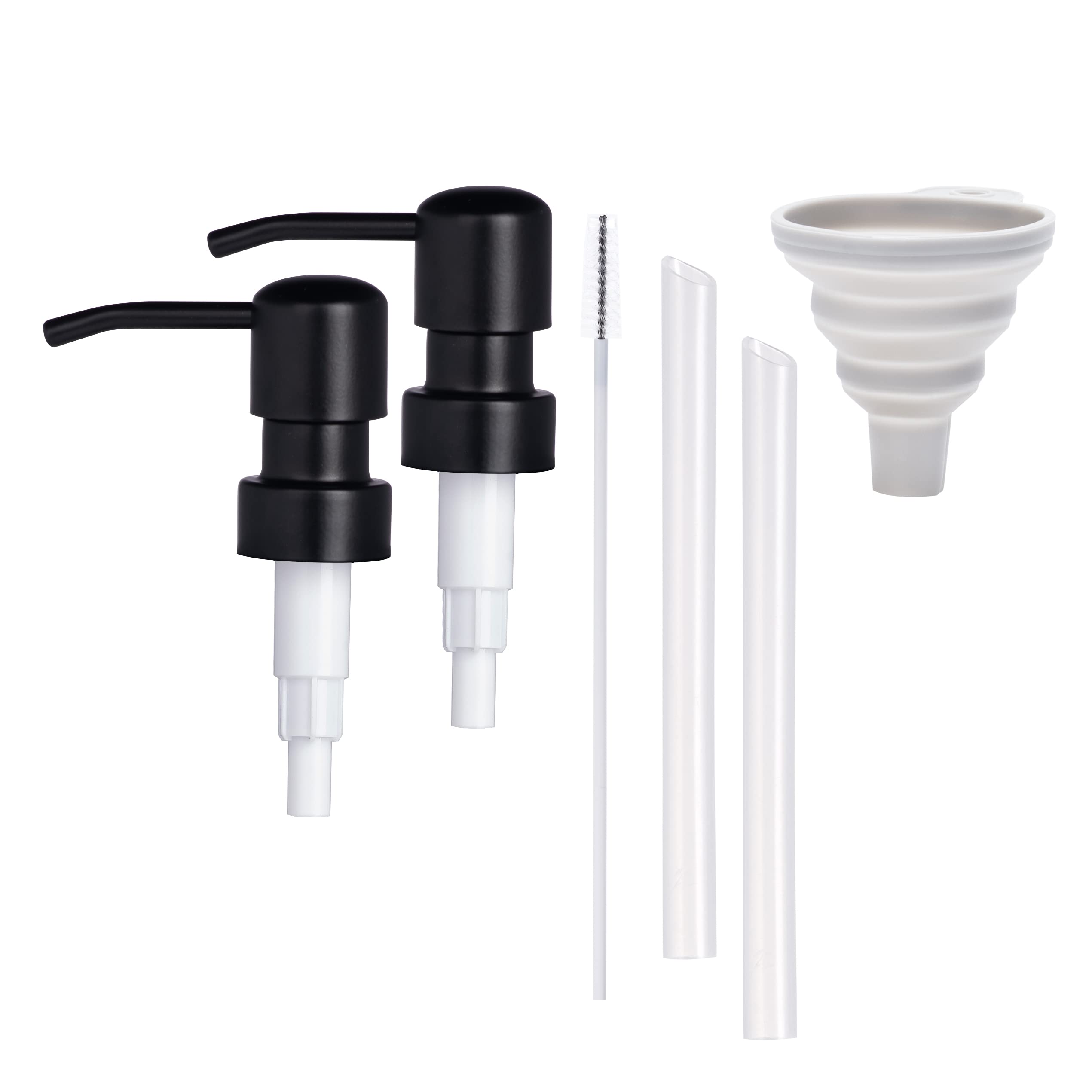 Easy Tang Durable 304 Rust Proof Stainless Steel Pump Head, Kitchen Soap Dispenser Pump Replacement For Regular Mouth Bottle (Bl