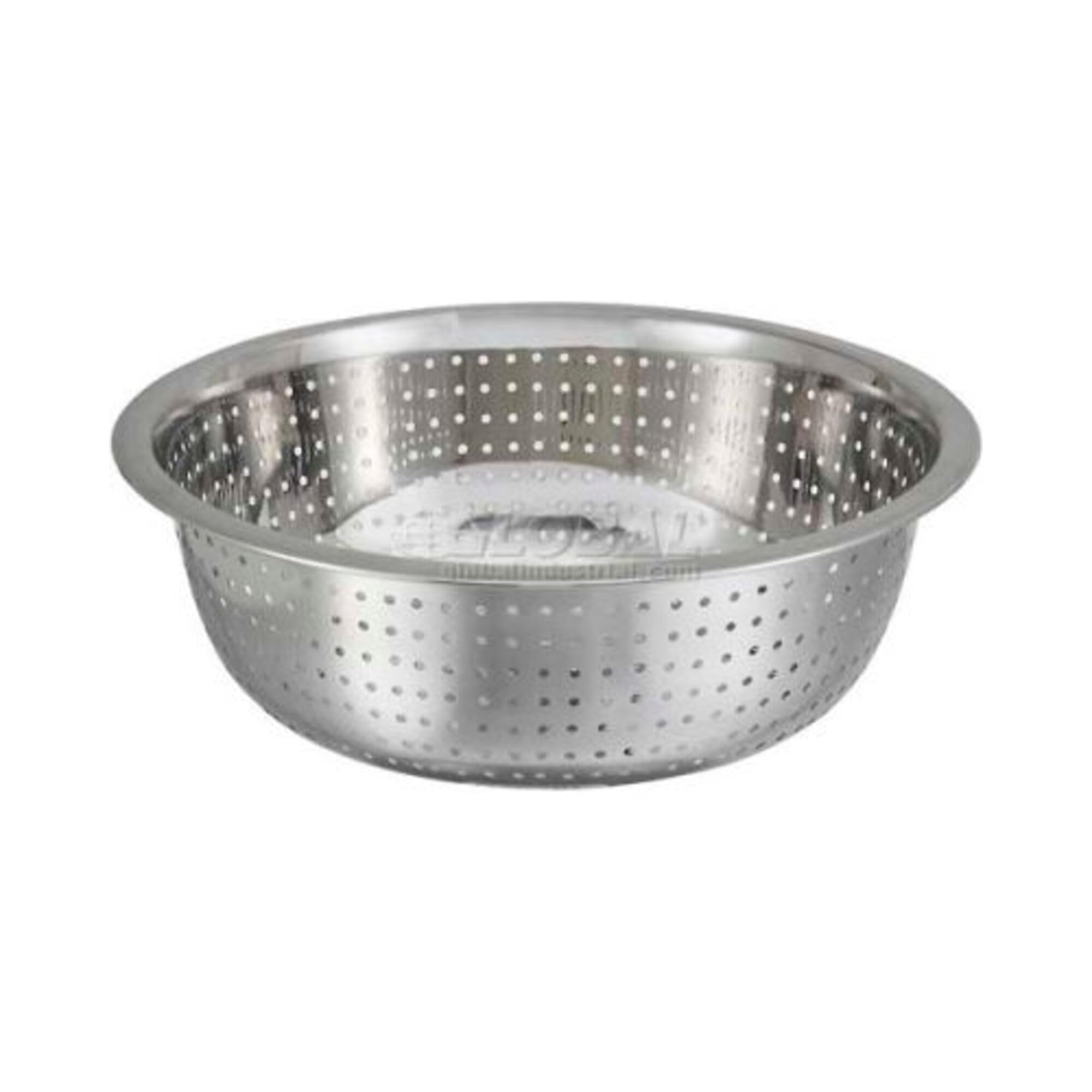 Winco Chinese Colander with 2.5 mm Holes, 13-Inch, Stainless Steel, Medium