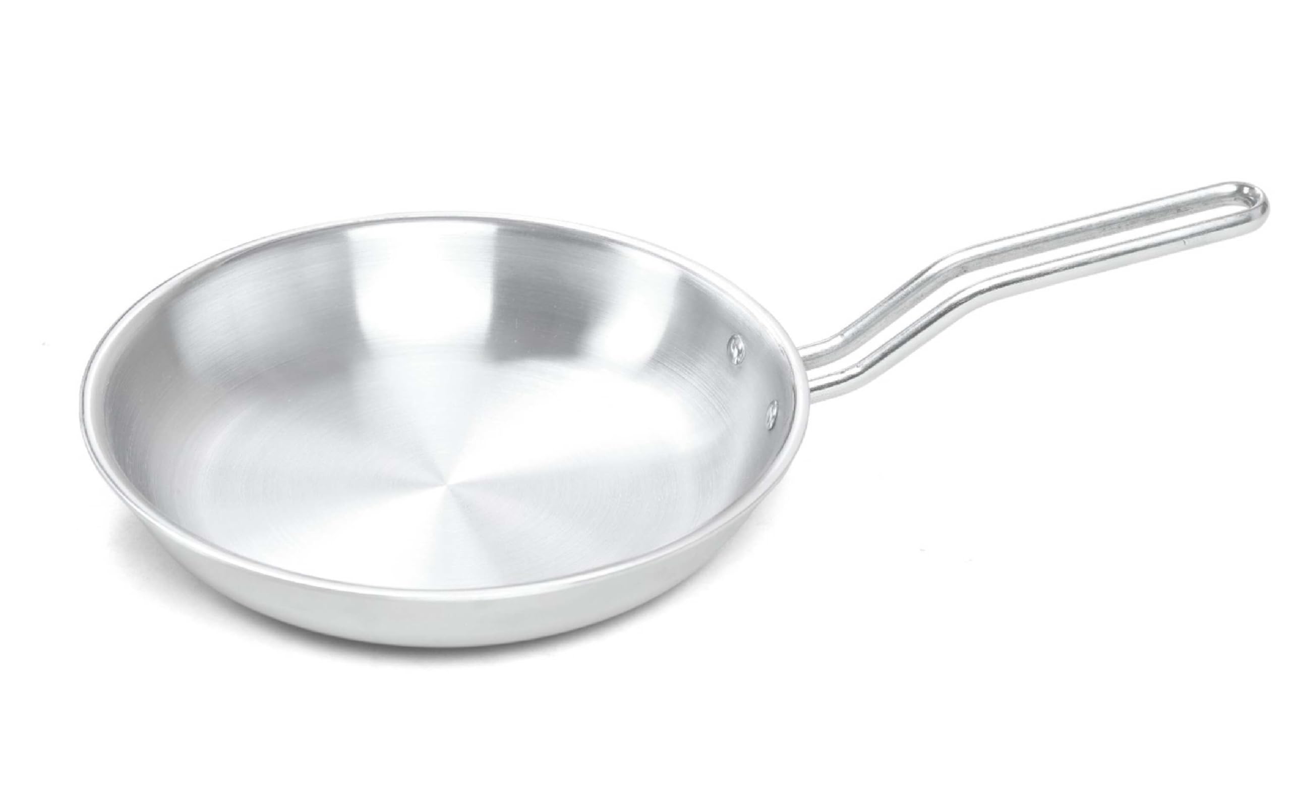 Lucido Decor Triply Stainless Steel Fry Pan | Inner Layer Ss304 Food-Grade Steel | Cool-Touch Handle | Even Heating Frying Pan |