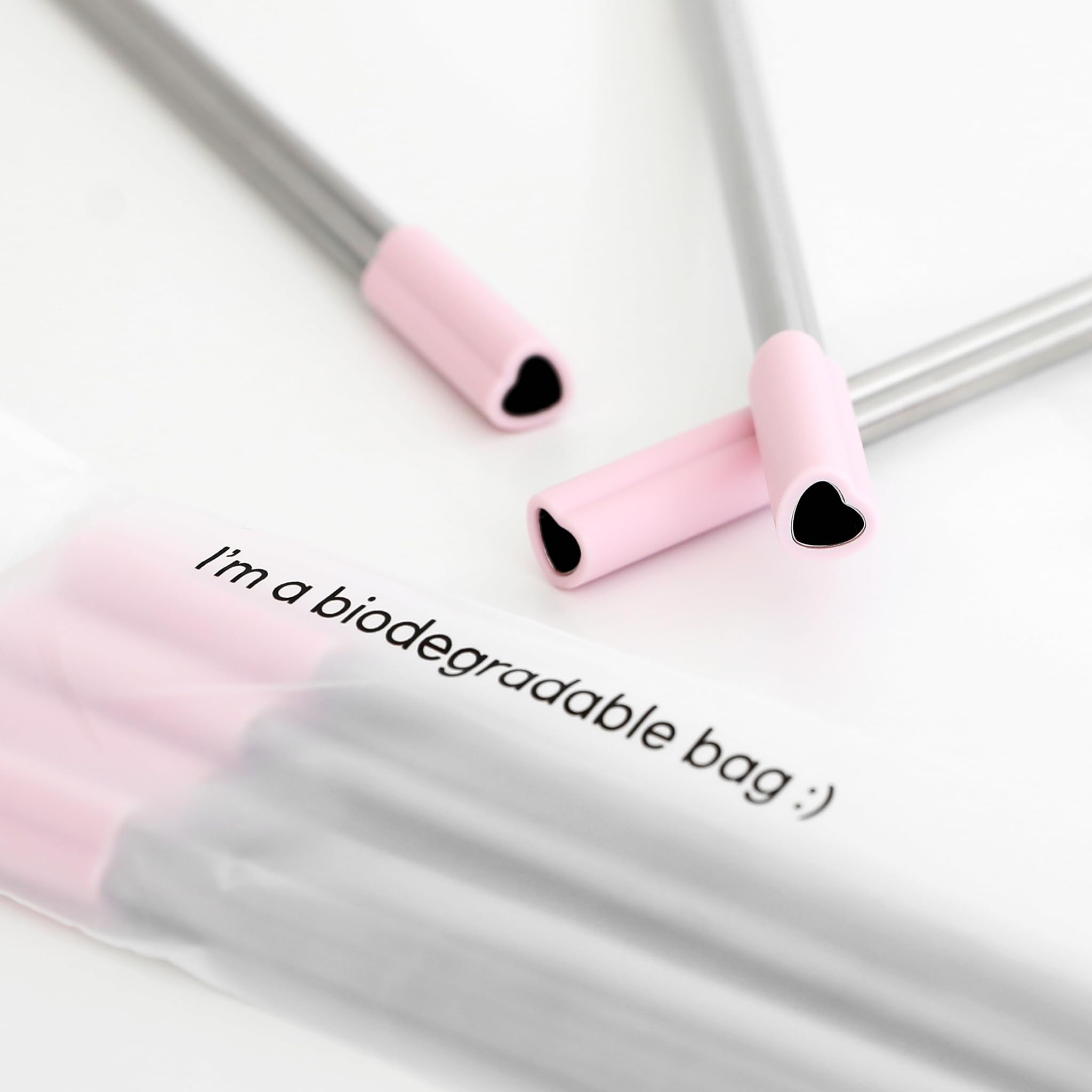 The Best Moon Heart Shaped Stainless Steel Reusable Metal Straws With Pink Silicone Tips (Set Of 4 Straws) For Coffee Tumbler 20