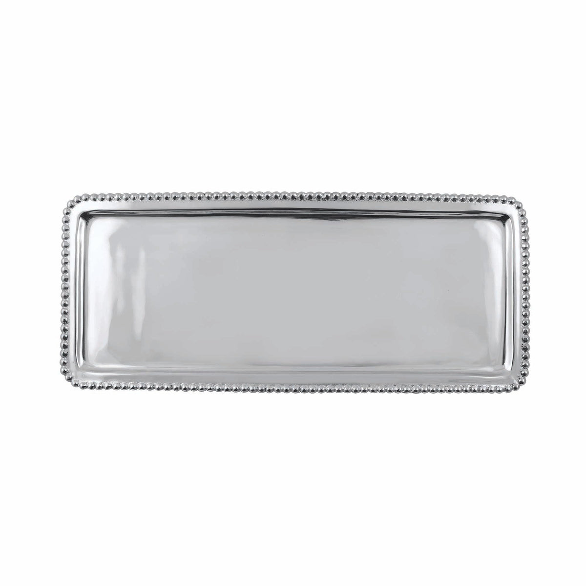 Mariposa Beaded Long Tray, One Size, Silver