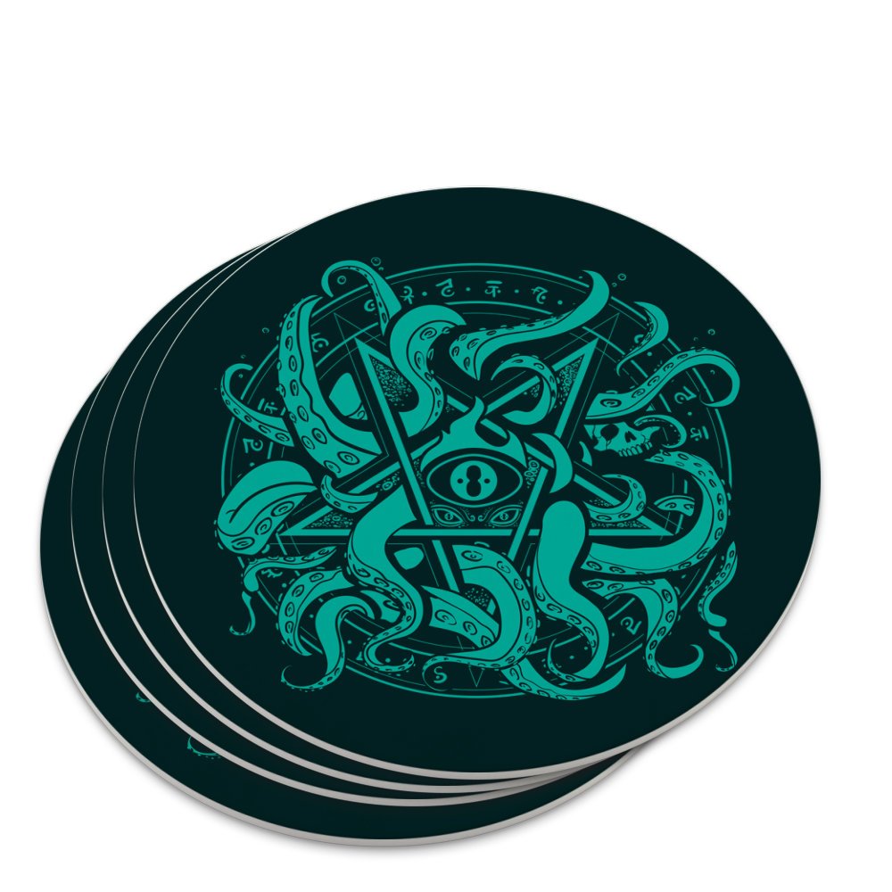 Cthulhu Elder Sign Pentagram Novelty Coaster Set