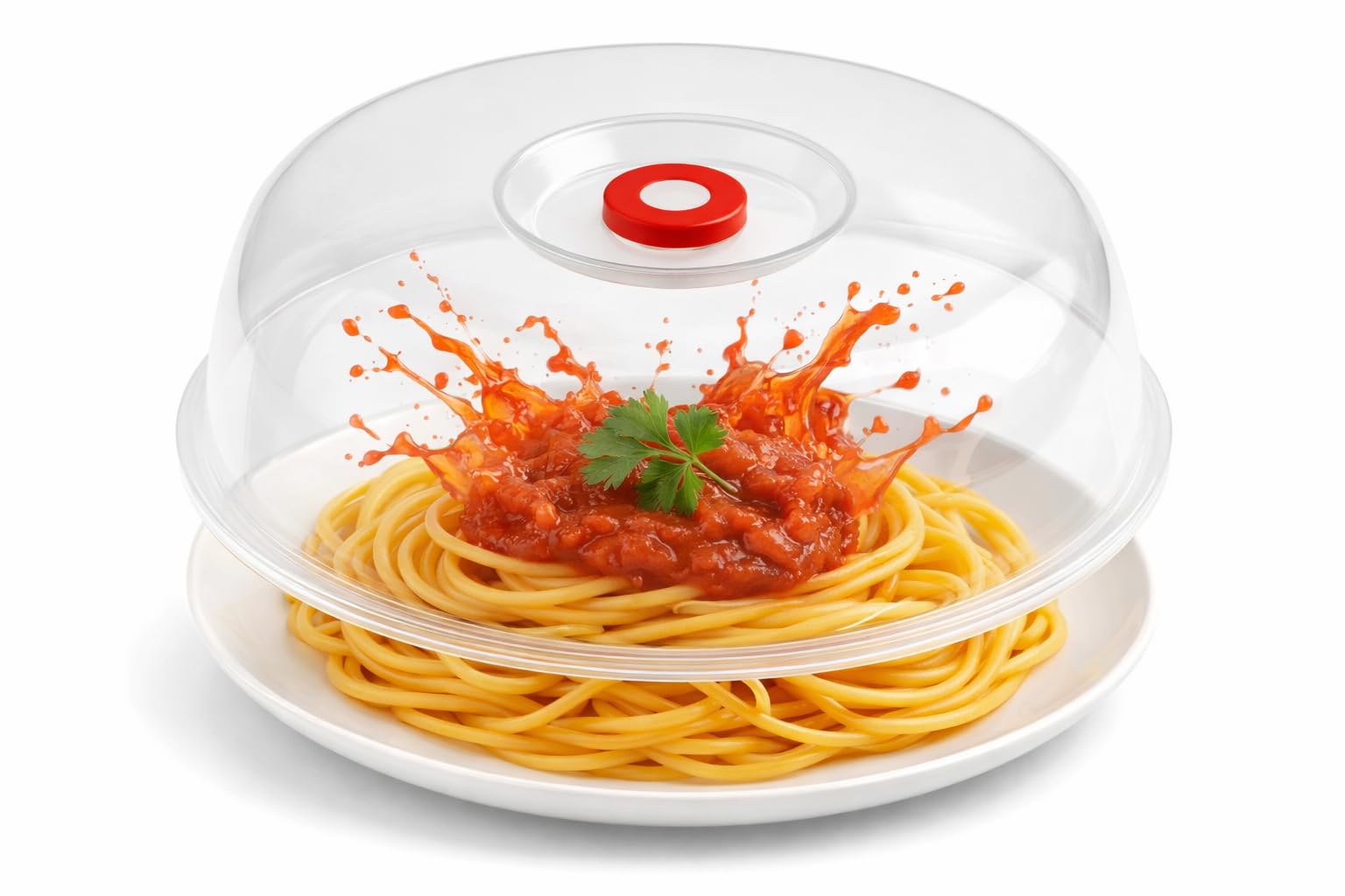 JapanBargain Microwave Plate Cover with Steam Vent, Easy Grip Splatter Guard Lid for Food Reheating, BPA-Free Plastic Dishwasher