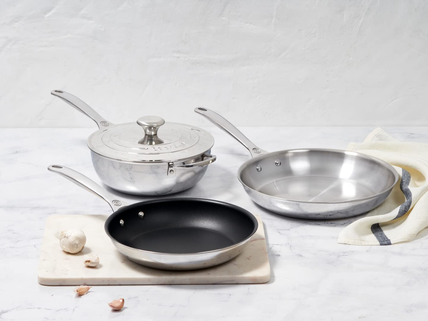 Le Creuset Tri-Ply Stainless Steel 12'' Fry Pan Large