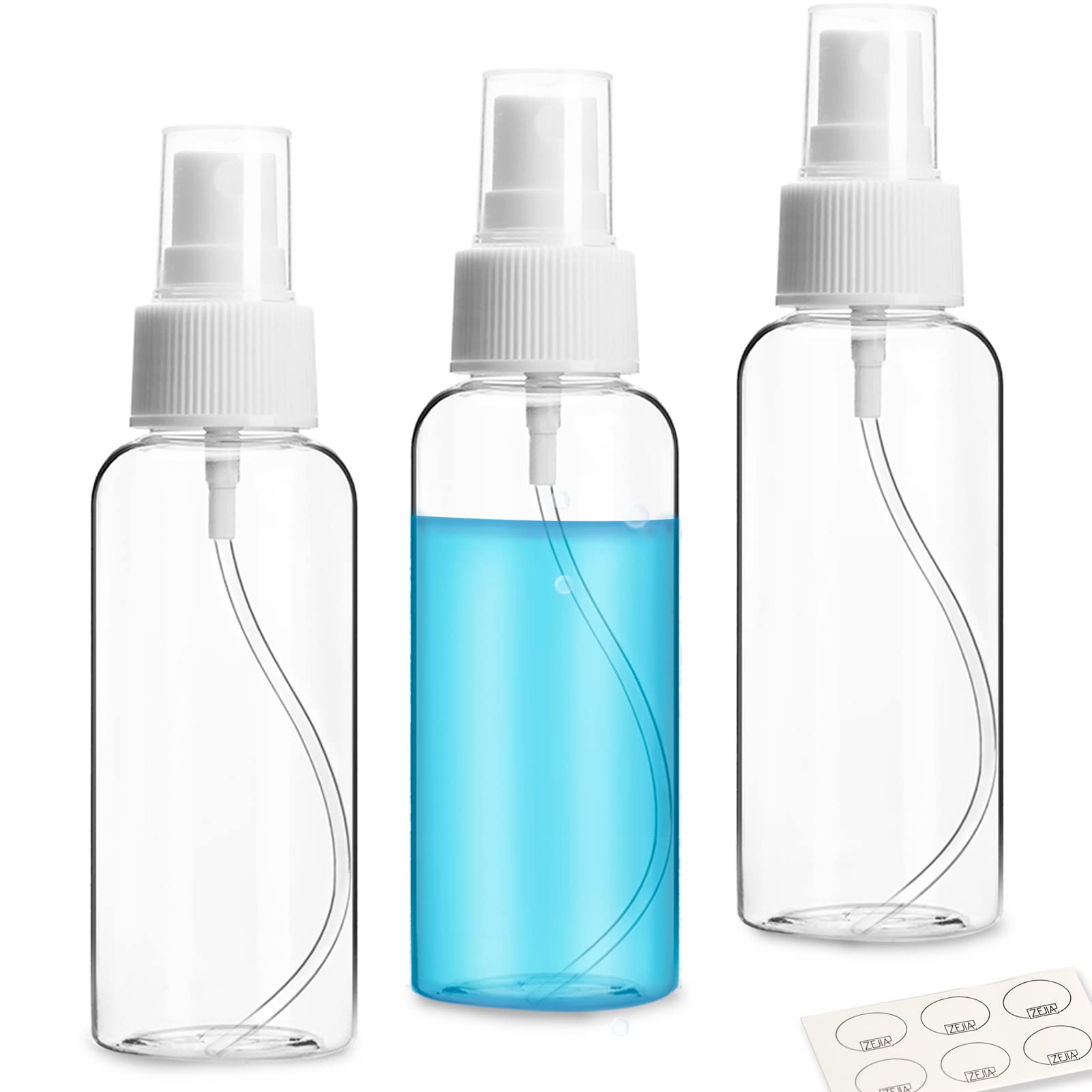 Zejia 3 Pack Small Spray Bottle, 2.7Oz/80Ml Travel Spray Bottle, Empty Fine Mist Spray Bottles, Refillable Mini Spray Bottles Wi