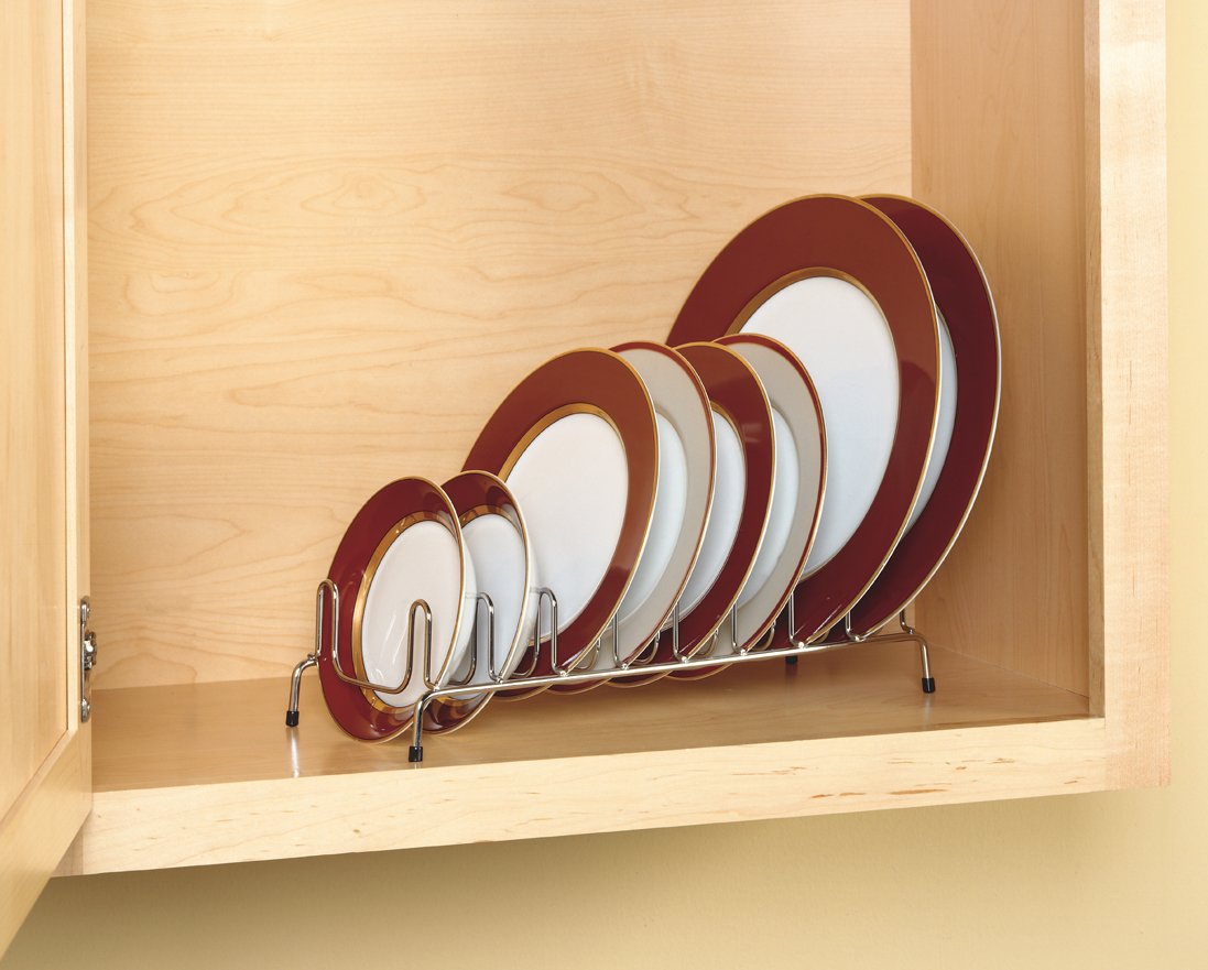 ClosetMaid 53482 Lid and Plate Organizer  Satin Chrome