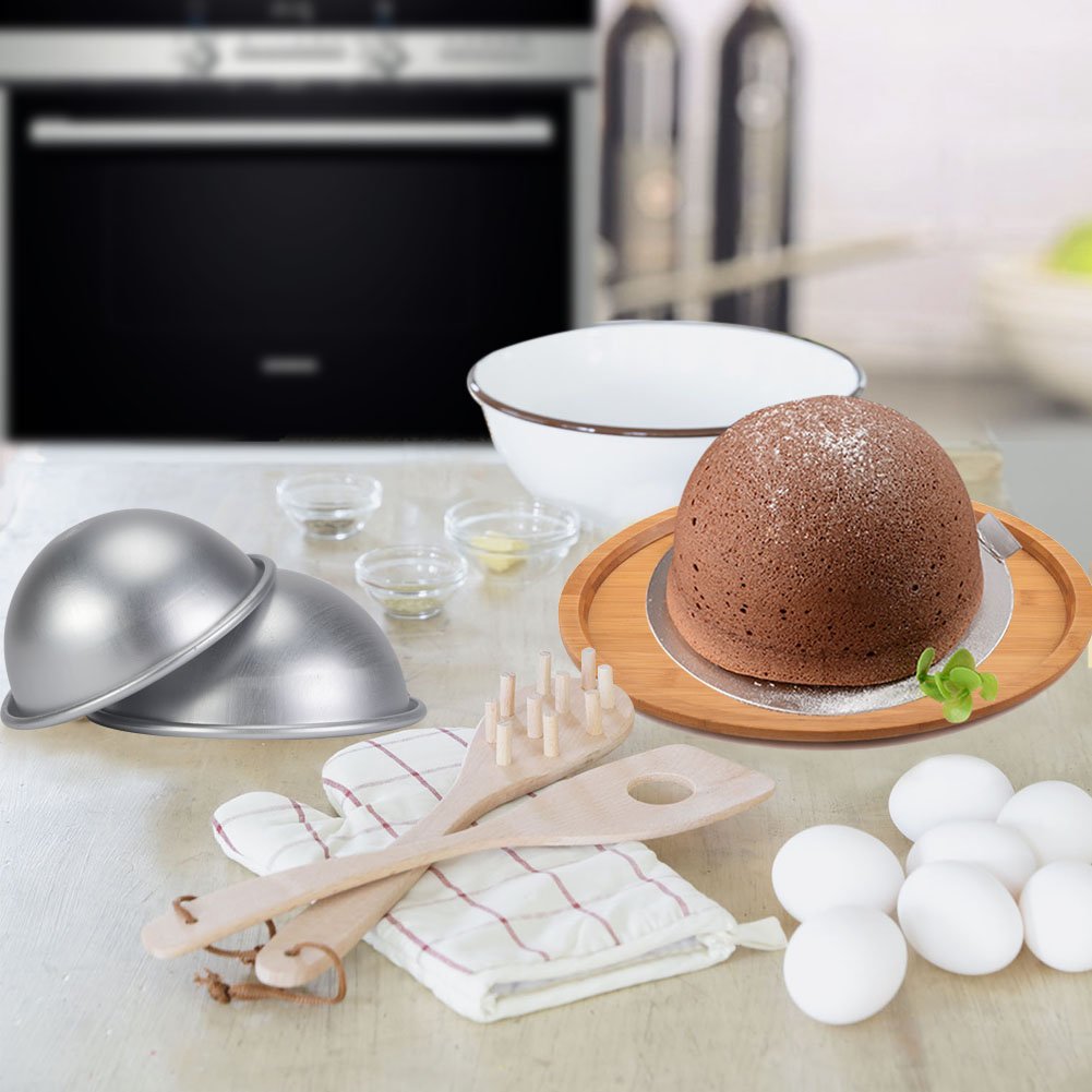Half Ball Cake Pan, 10Cm Semicircle Aluminum Hemisphere Chiffon Cake Pan Bikini Cake Dessert Pudding Baking