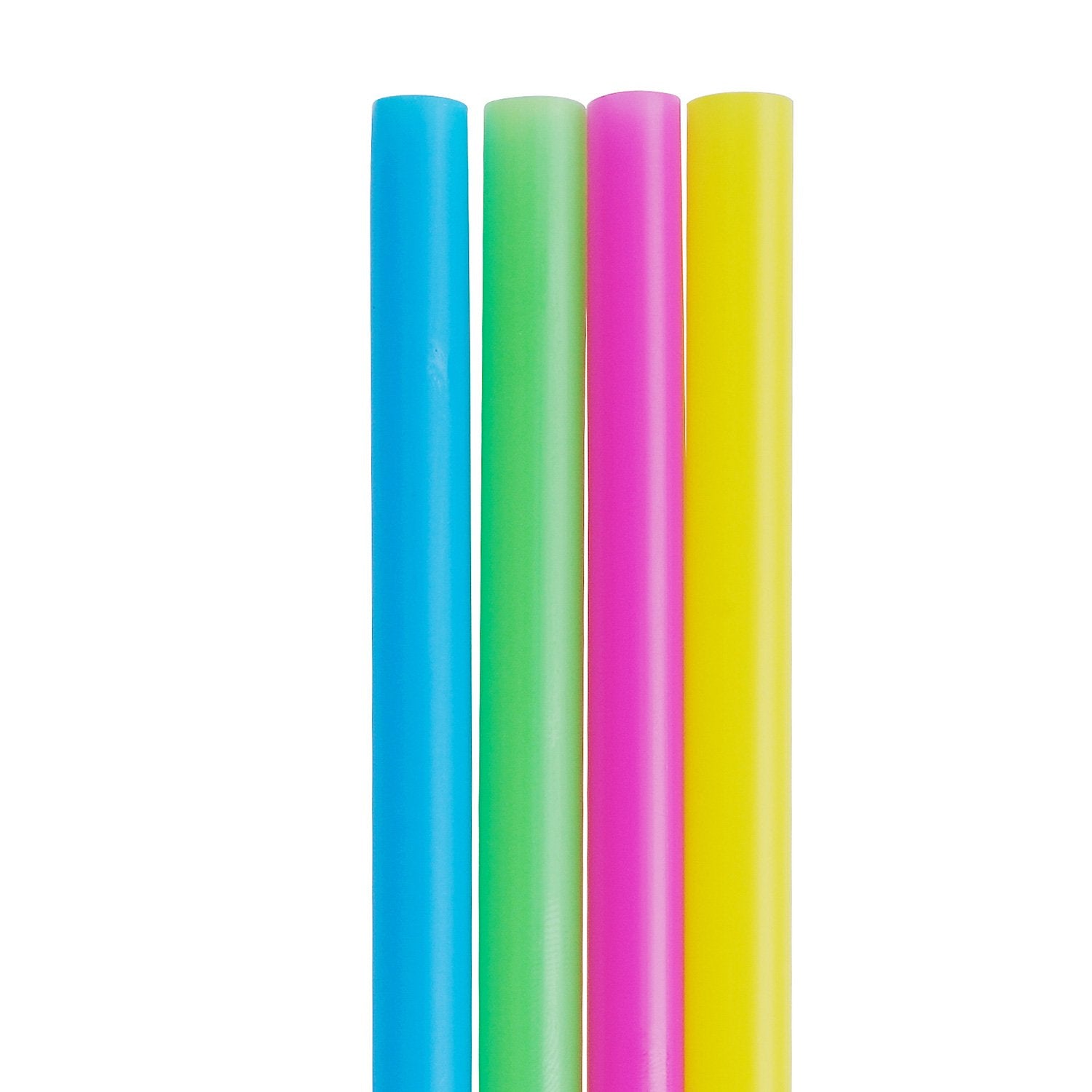 100 Extra Large Plastic Bubble Tea Smoothie Straws, 1/2'' Wide X 8 1/2'' Long Boba Straws