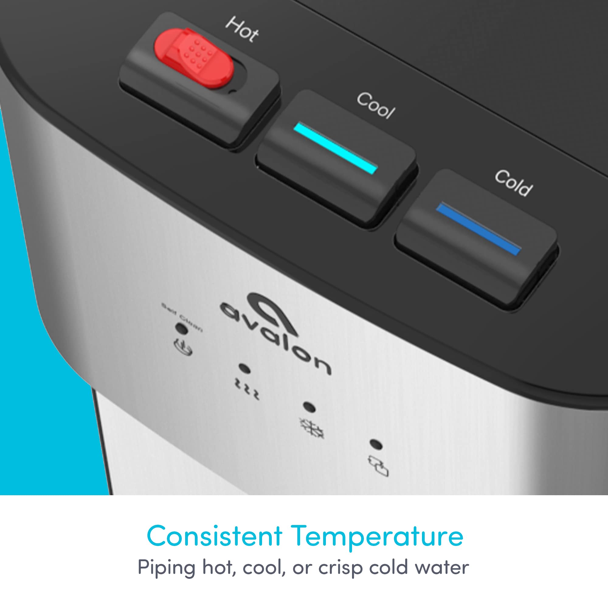 Avalon Limited Edition Self Cleaning Water Cooler Water Dispenser - 3 Temperature Settings - Hot, Cold & Room Water, Durable Sta
