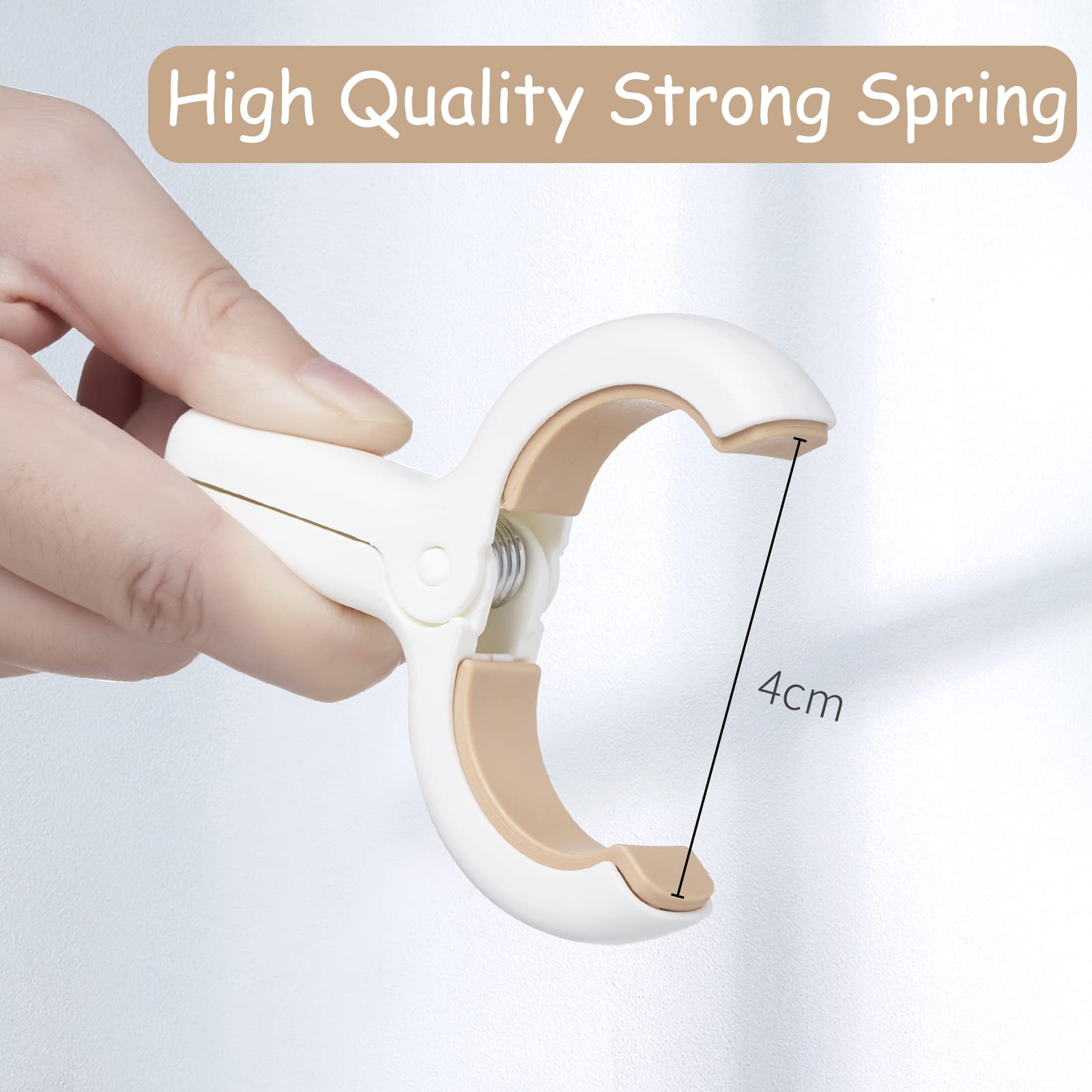 6 Pack Plastic Clothes Pins with Strong Anti-Rust Springs Heavy Duty Beach Towel Clips Laundry Clothespins to Keep Your Towel  Clothes  Blankets to Dry on Clothesline and Hanging Rack
