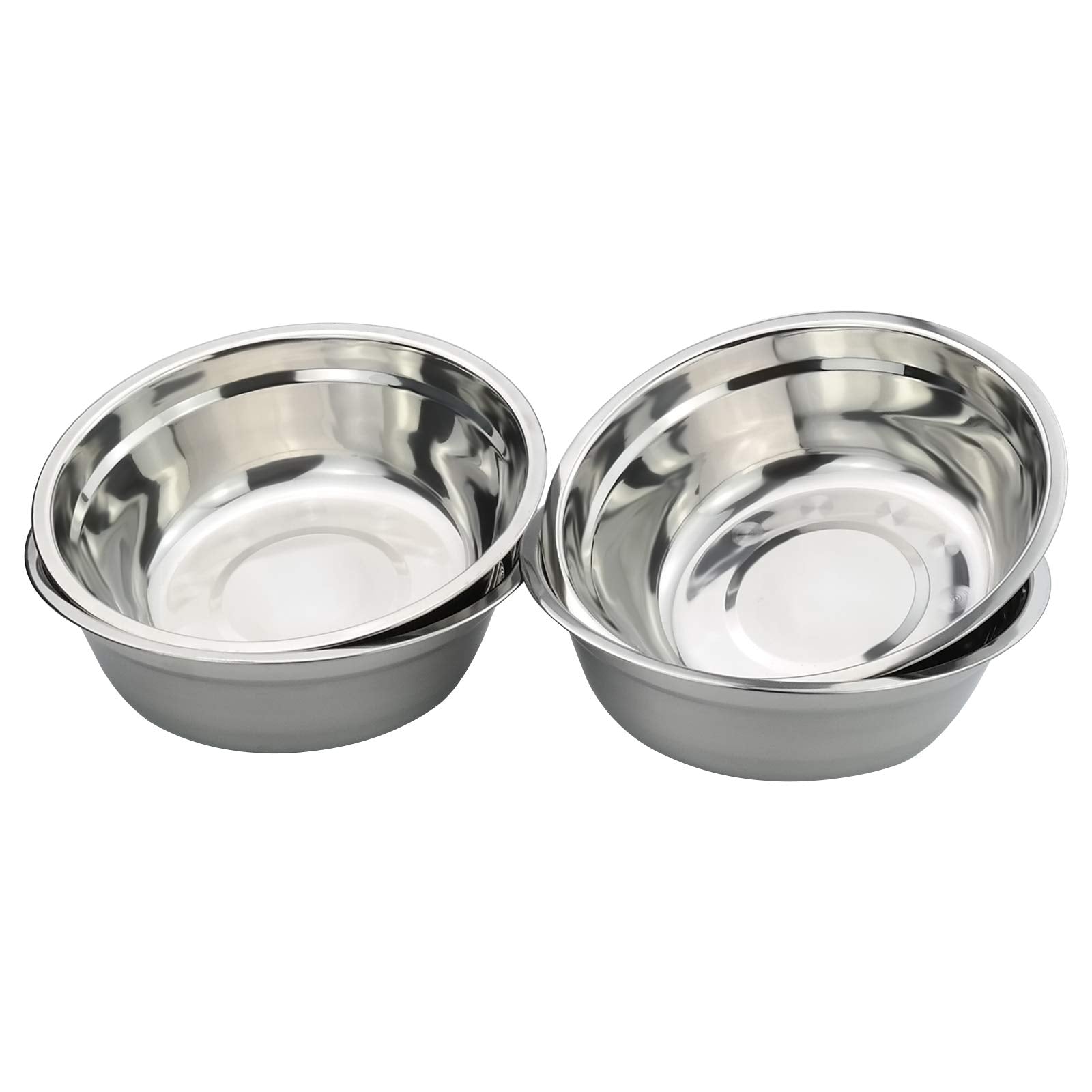 Callyne 4-Pack Stainless Steel Mixing Bowls, Metal Prep Bowls, F