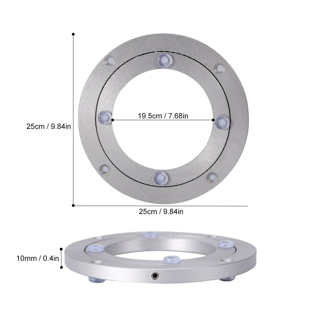 Heavy Duty Aluminium Alloy Turntable Bearing Furniture Rotating Bearing Turntable Round Dining Table Smooth Swivel Plate (Size:1