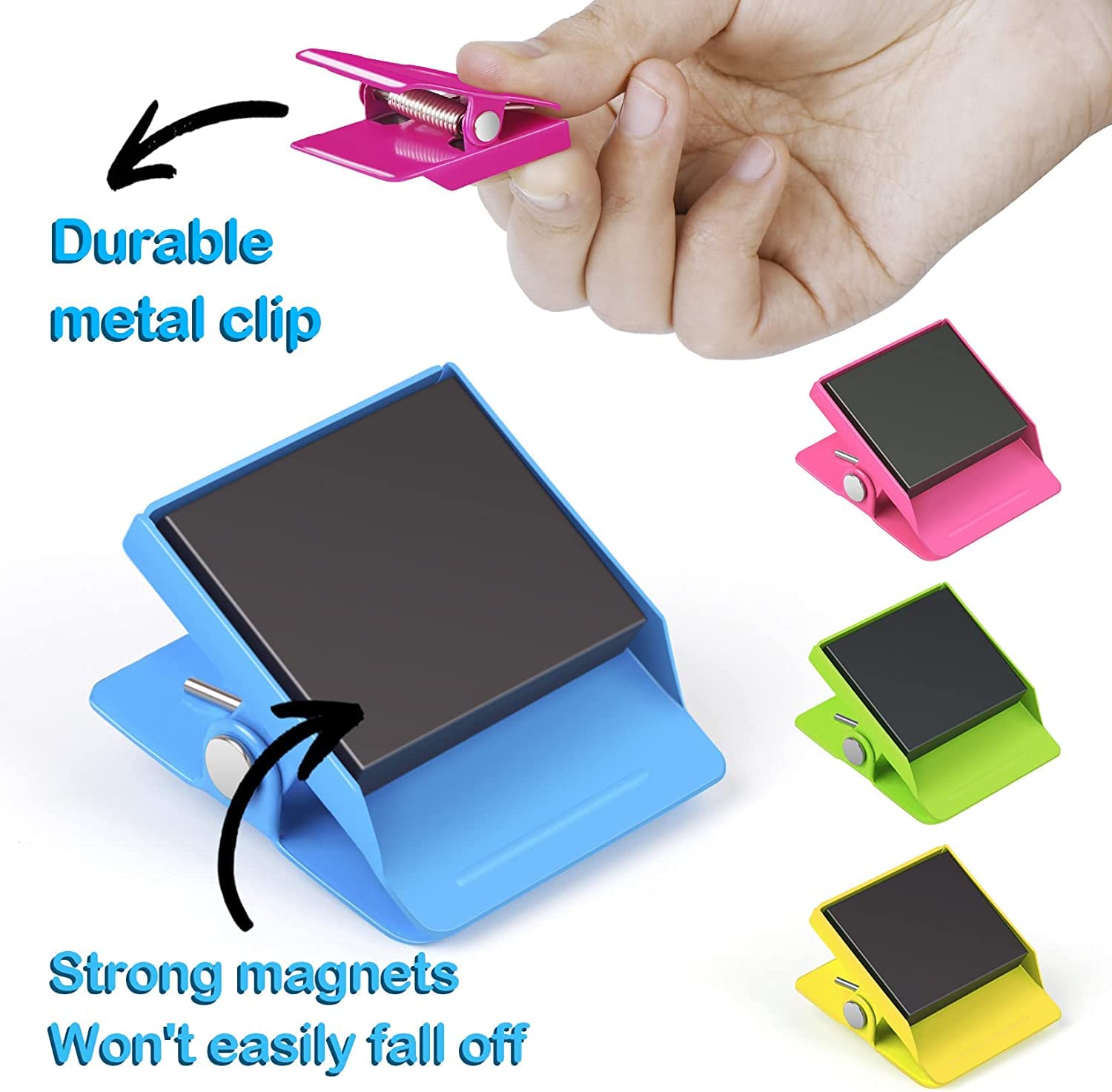 Magnetic Clips Heavy Duty, Magnets Clip, Fridge Magnet Clips, Strong Fridge Magnets, Clips Magnets For Fridge, Whiteboard-24Pack