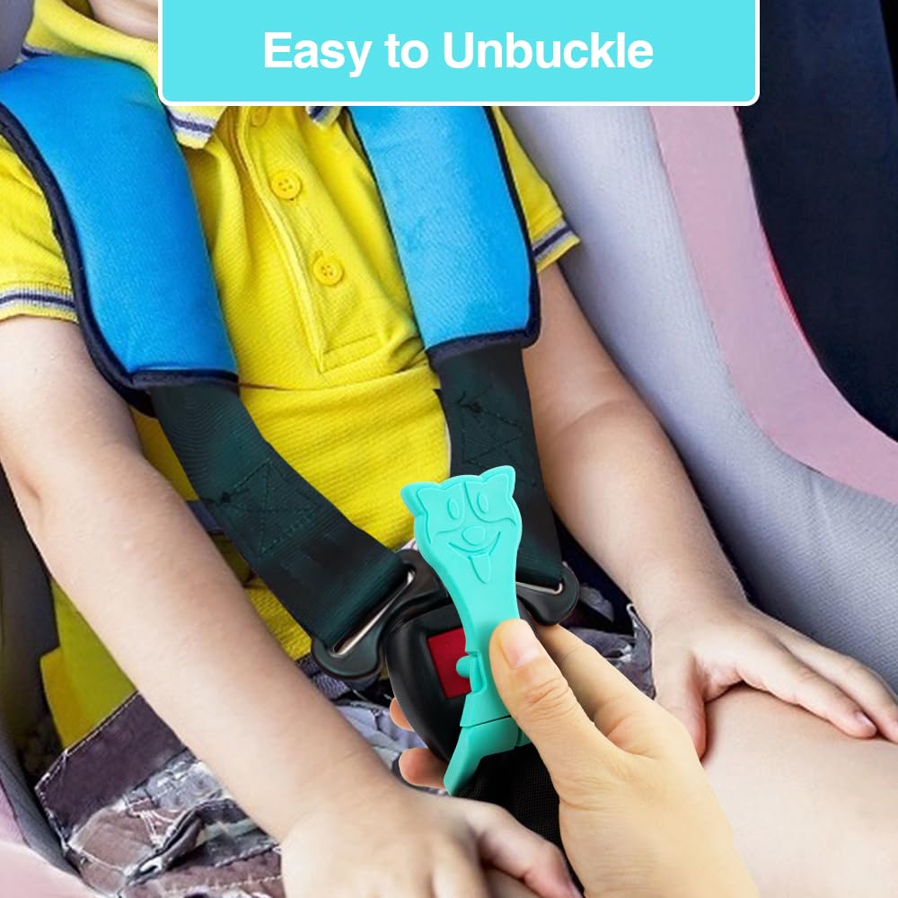Unbuckle Release Assistant Tool, Easy Way To Unbuckle, Perfect For School Drop-Offs And Travel To Release Buckle (Blue-Redesigne