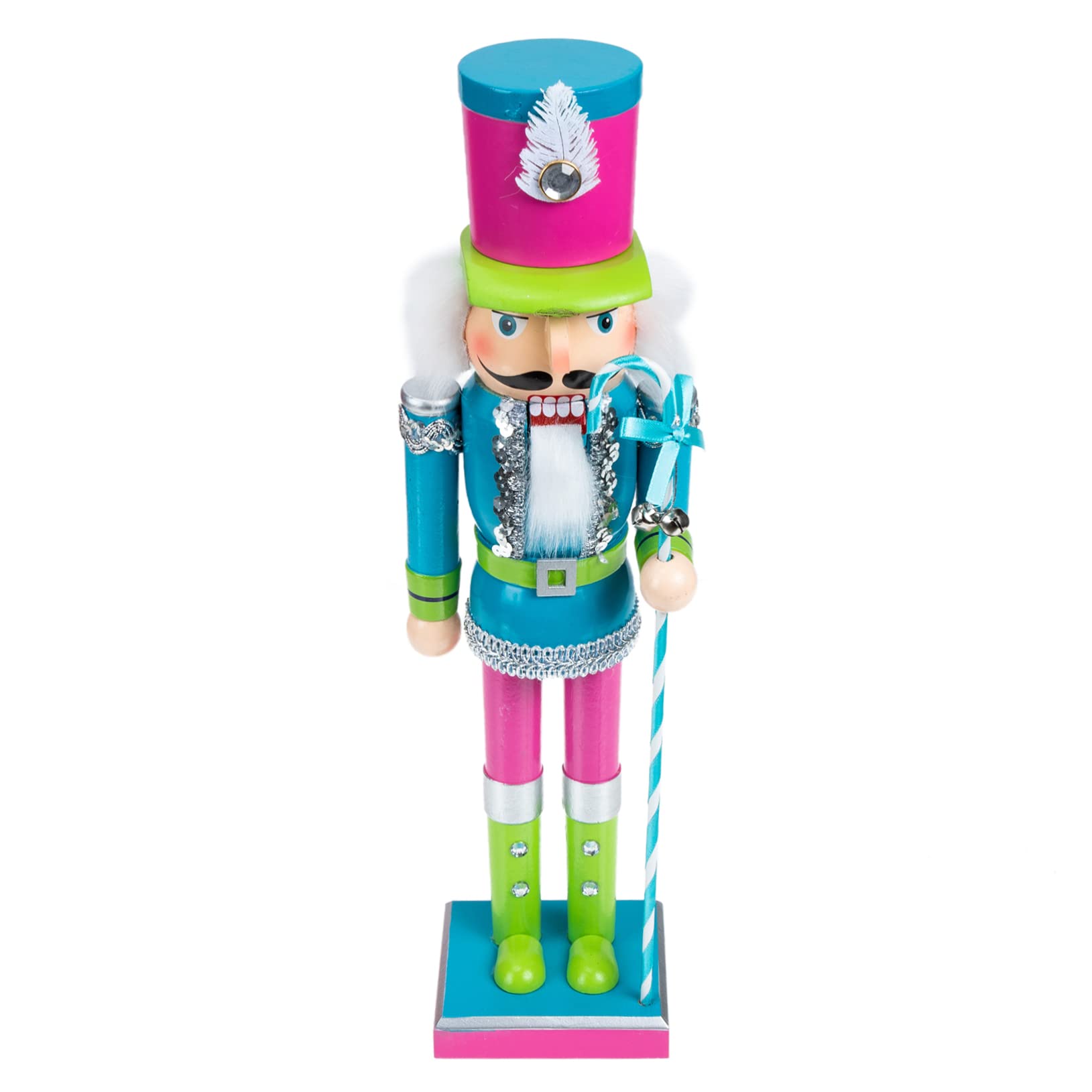 Anneome Wood Nutcracker Soldier Ornament Colorful Hand-Painted Xmas Decoration for Christmas Cheer for Holiday Gifting and Festi